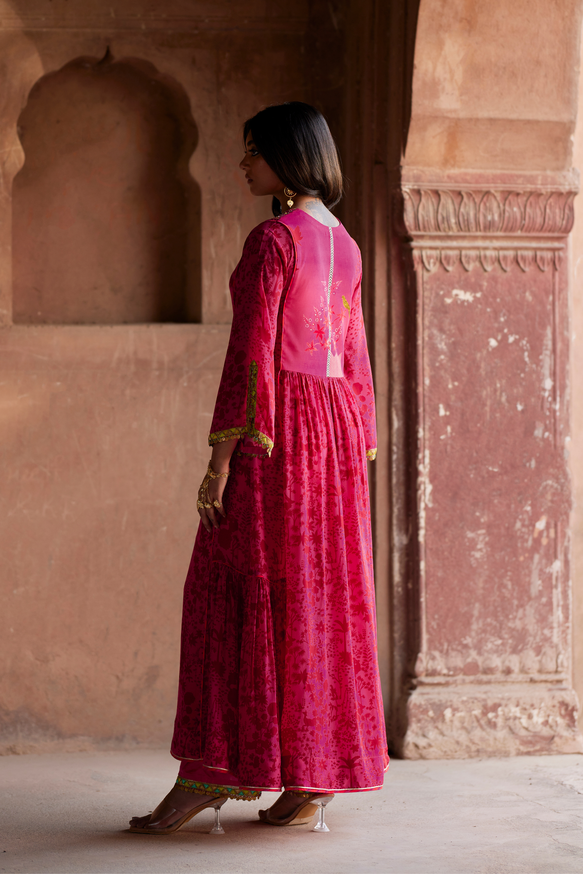 Nadira Hot Pink Red Kurta Set