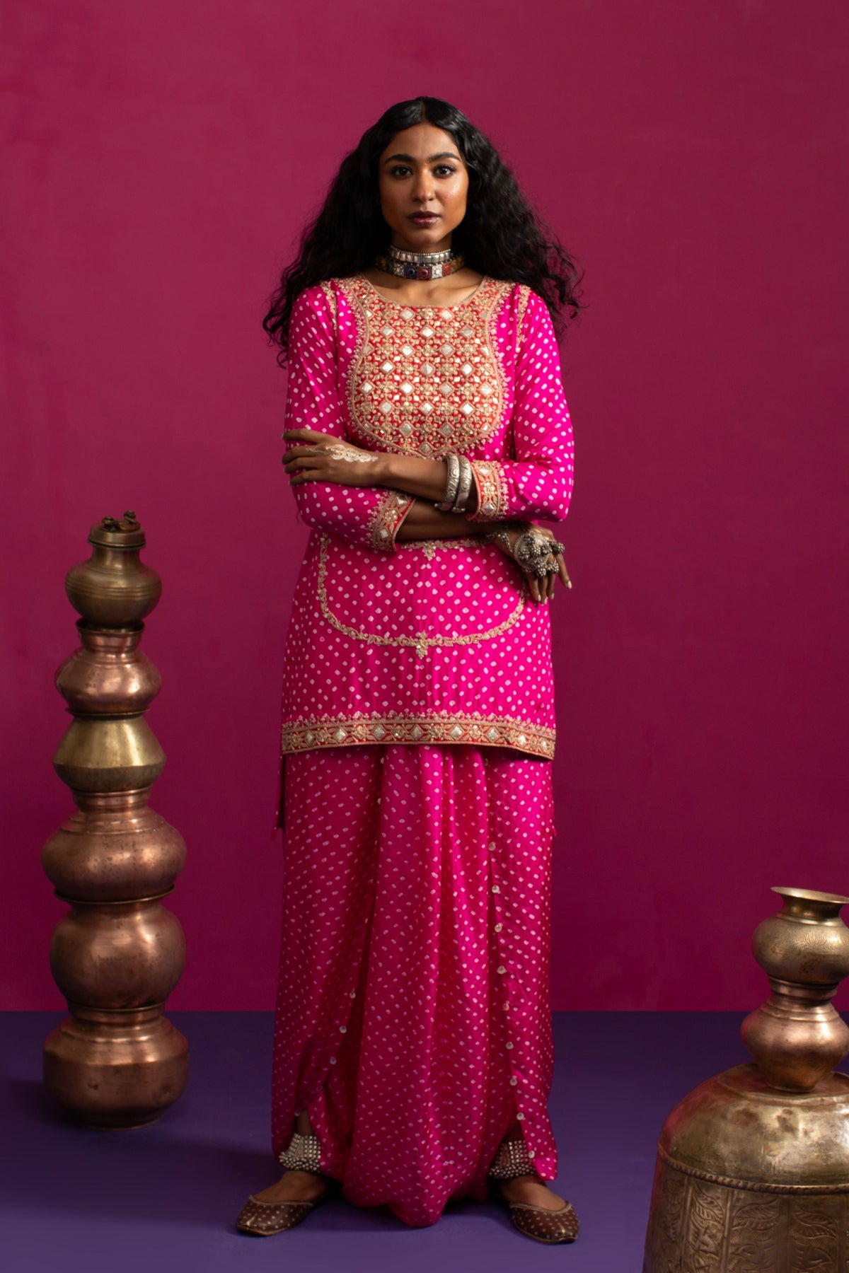 Matka Bandhani Kurta Set