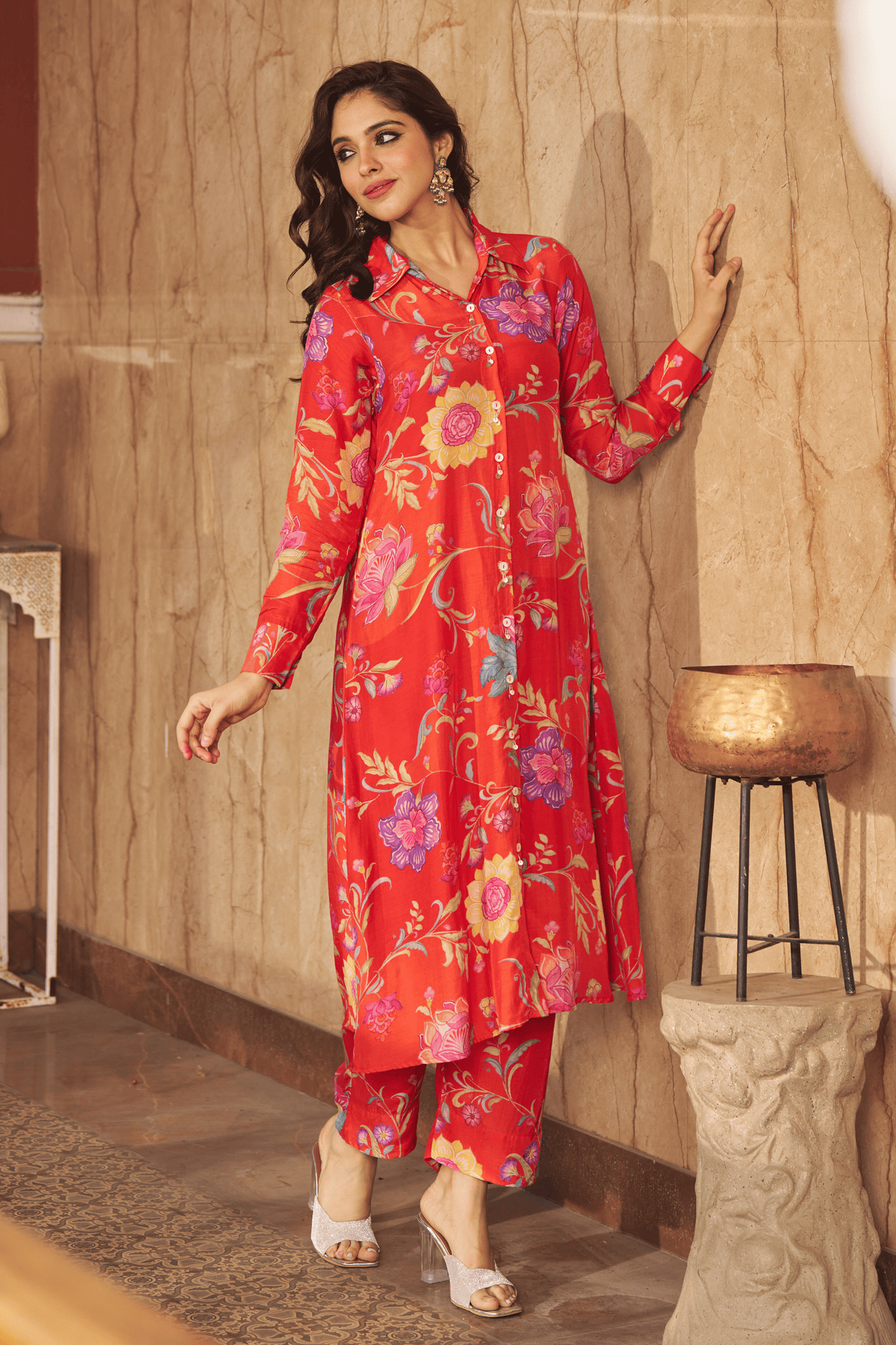 Ruya Burnt Orange Tunic Set