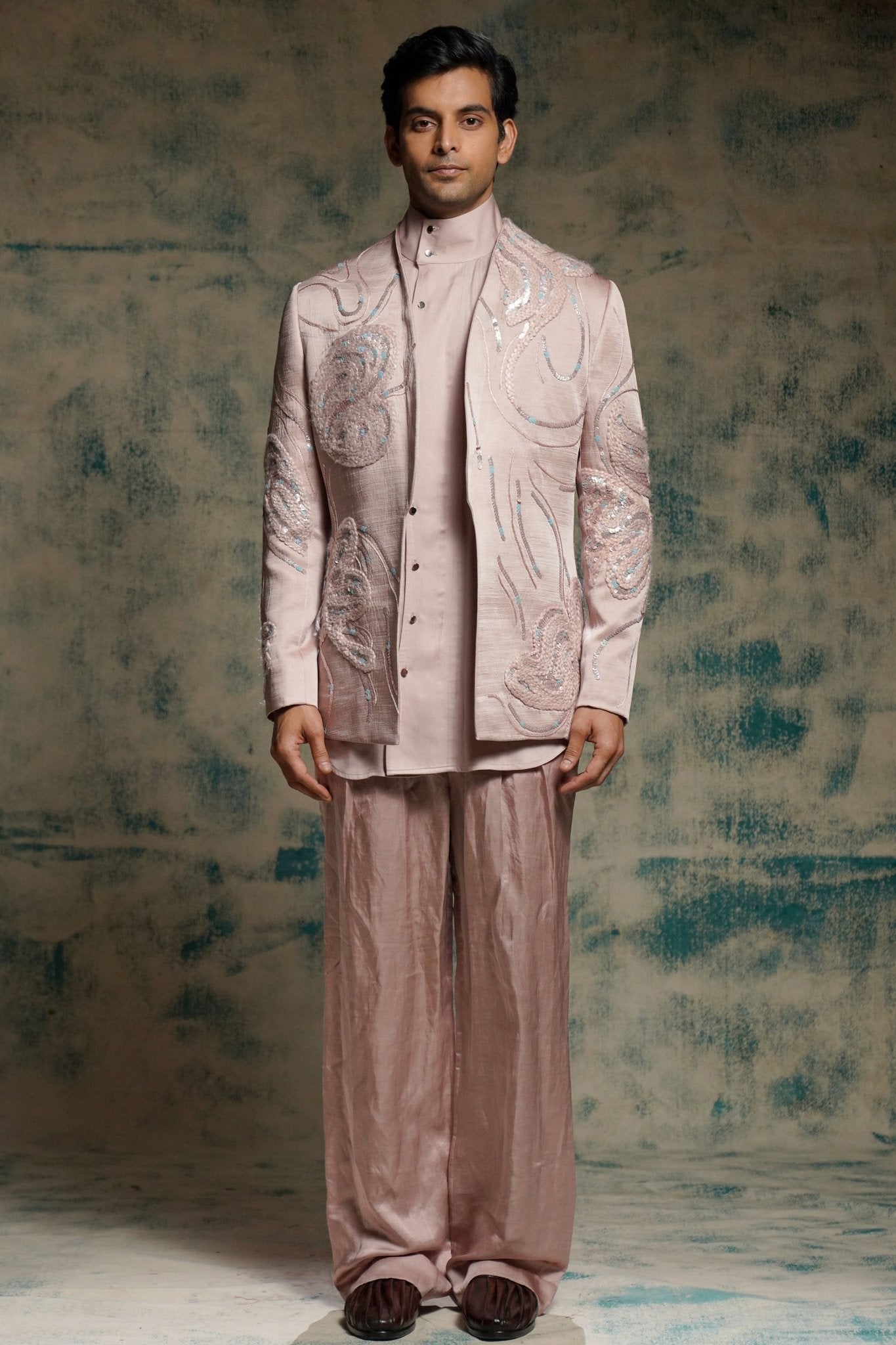 Mauve Blazer Set - Jatin Malik - Elahe