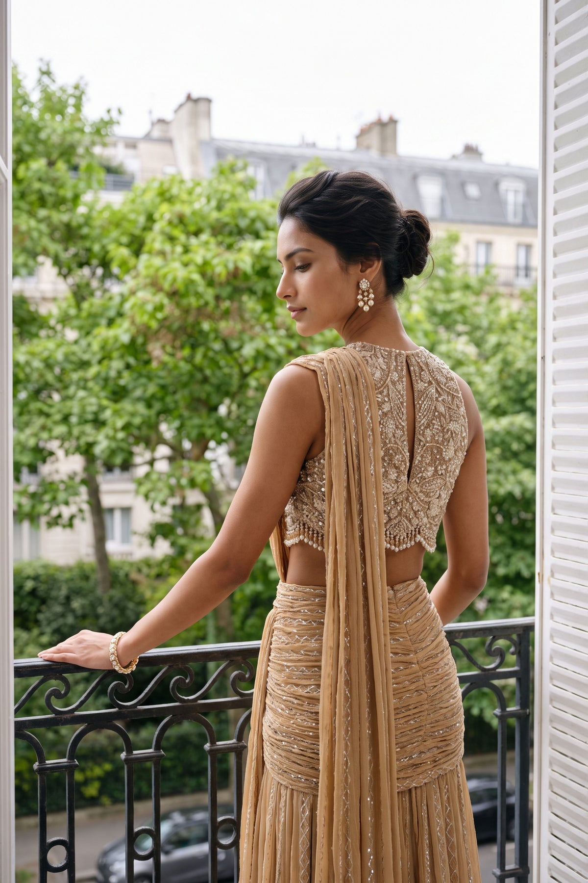 Aurelia Draped Saree Set