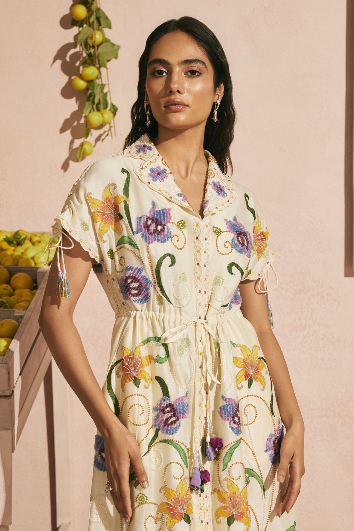 Ivory Iris Shirt Dress