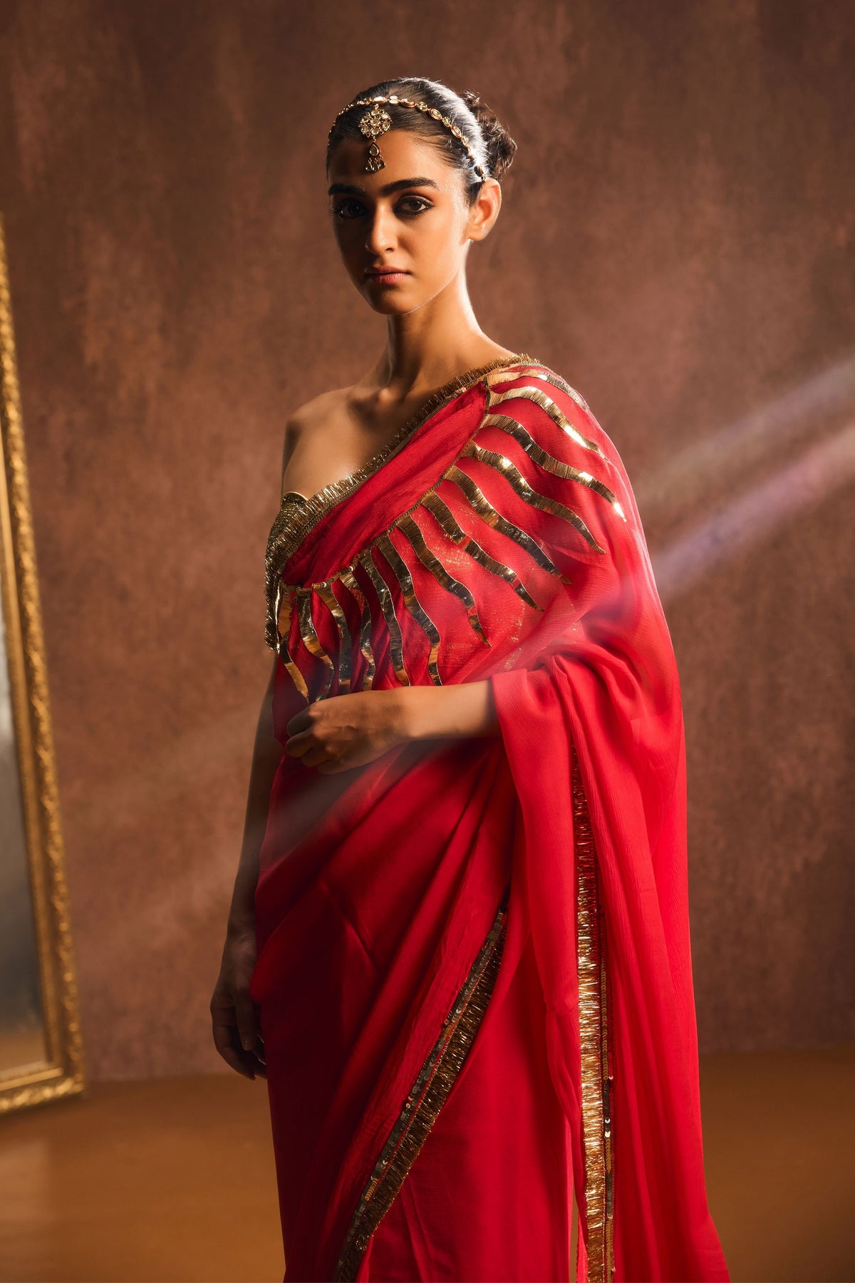 Red Suryavalli Saree