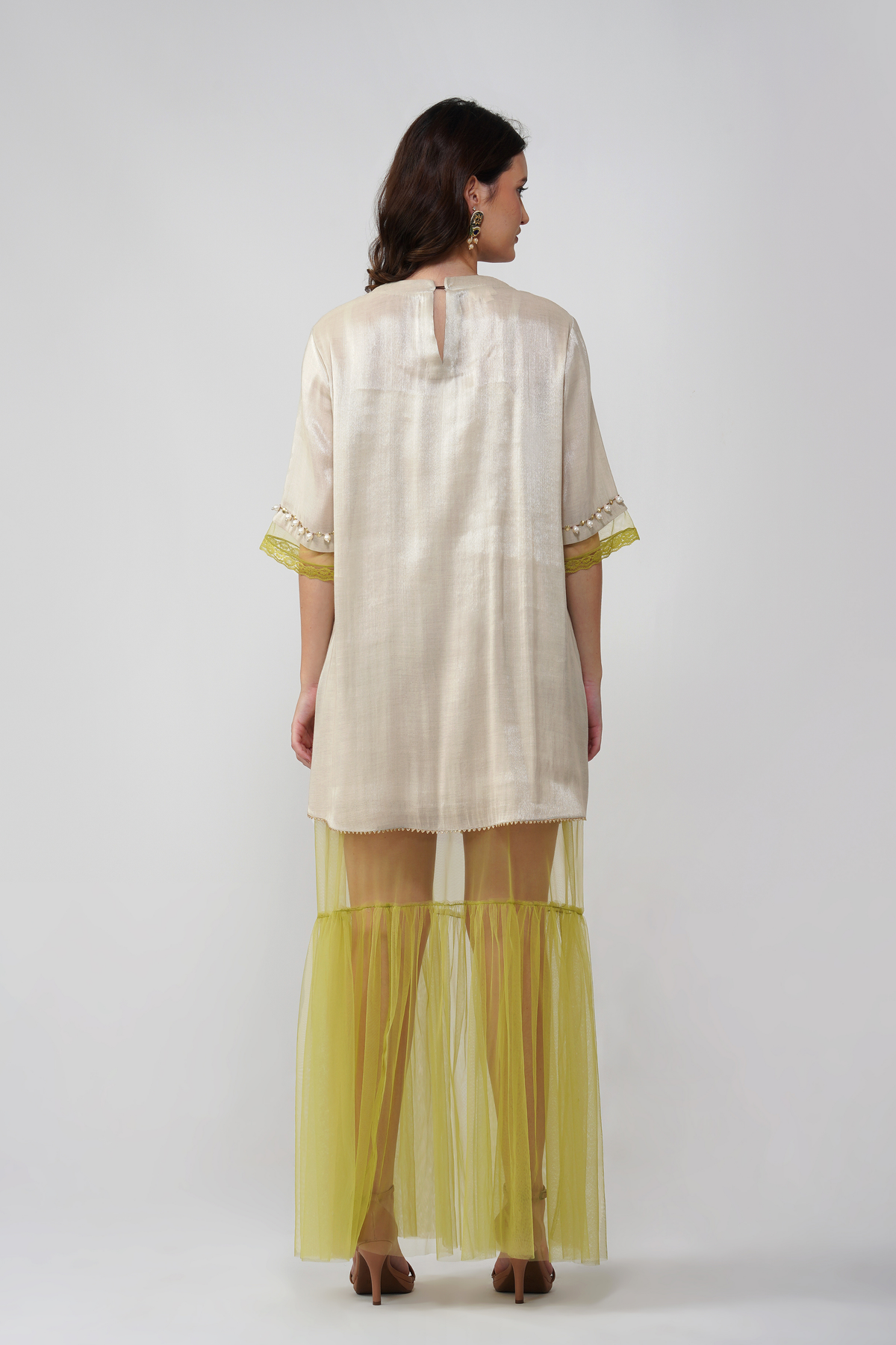 Mirrorwork Printed Maxi Dress