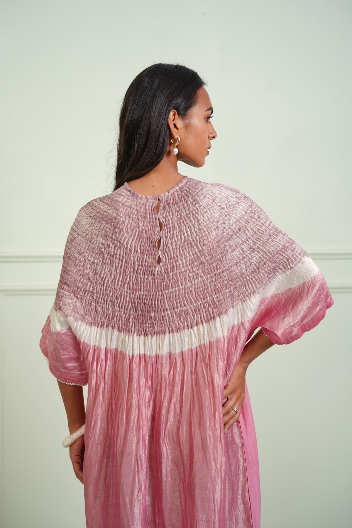 Pink Lilac Shibori Kaftan