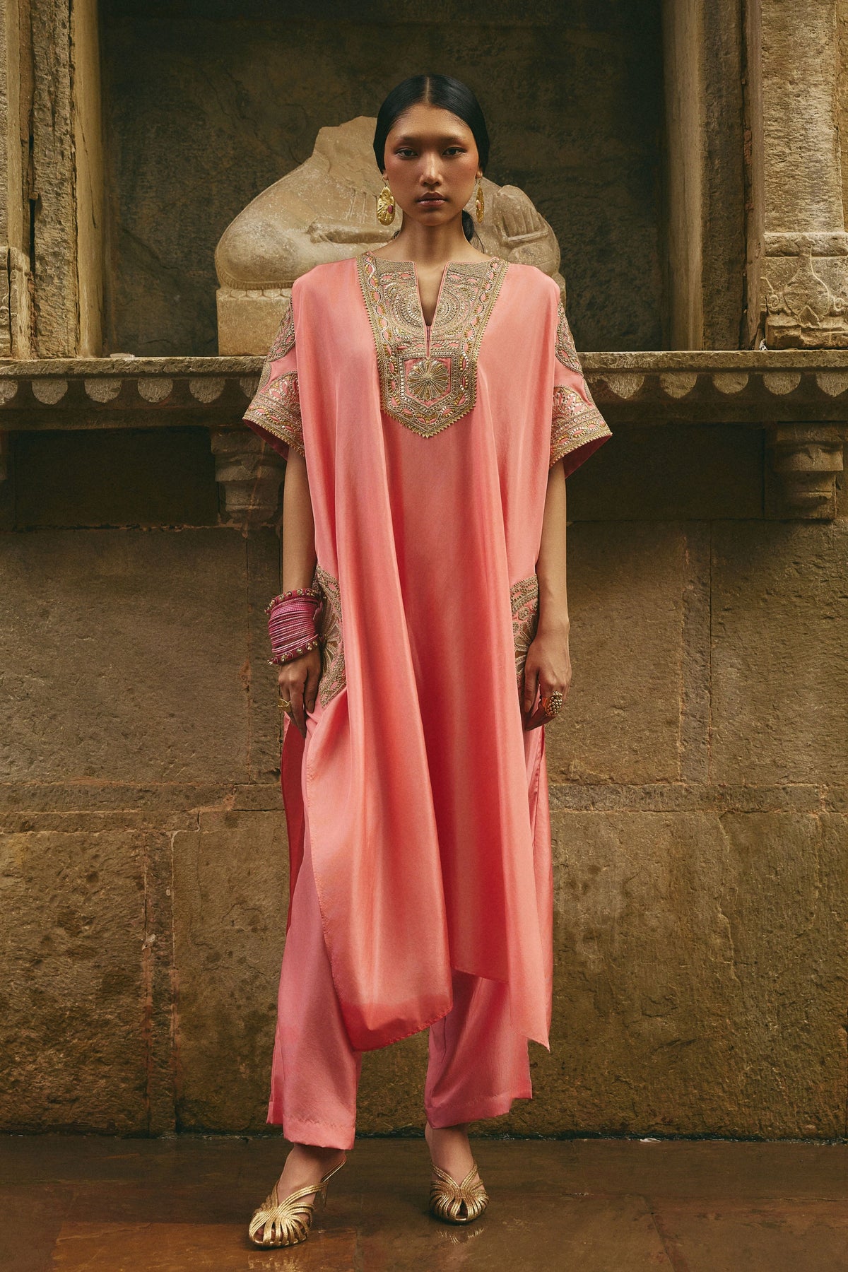 Pink Kaftan Set