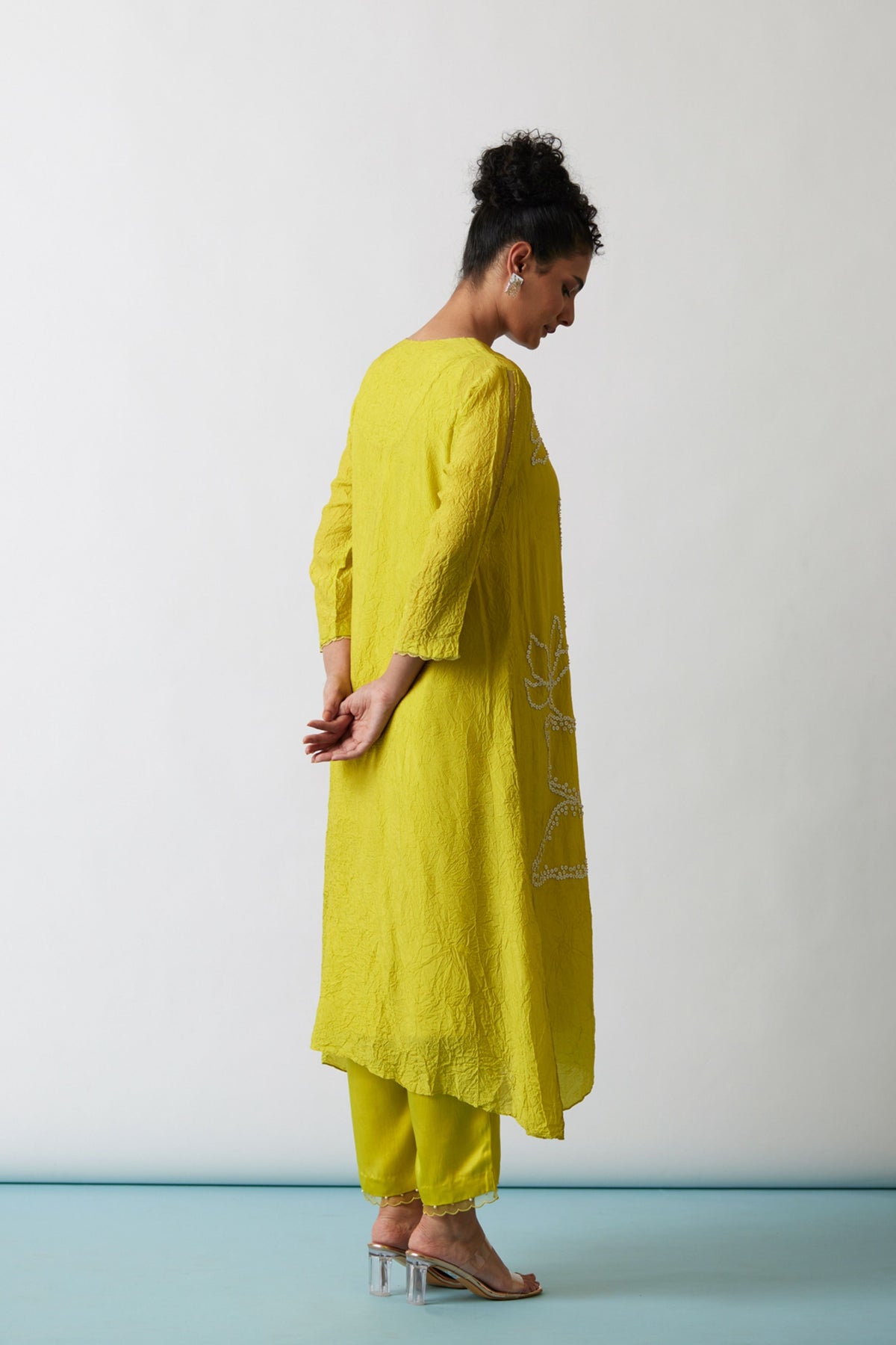 Citrene Crushed Silk Kurta Set