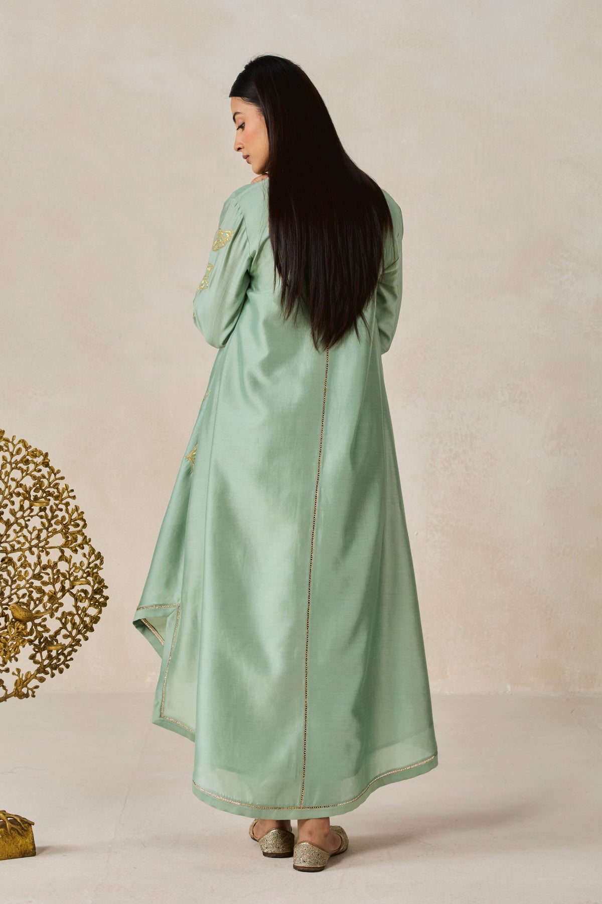 Green Jacket Kurta Set