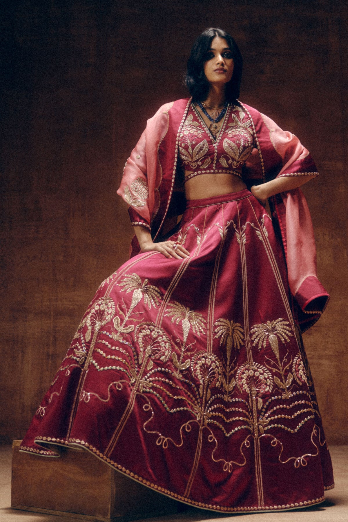 Turin Berry Lehenga Set