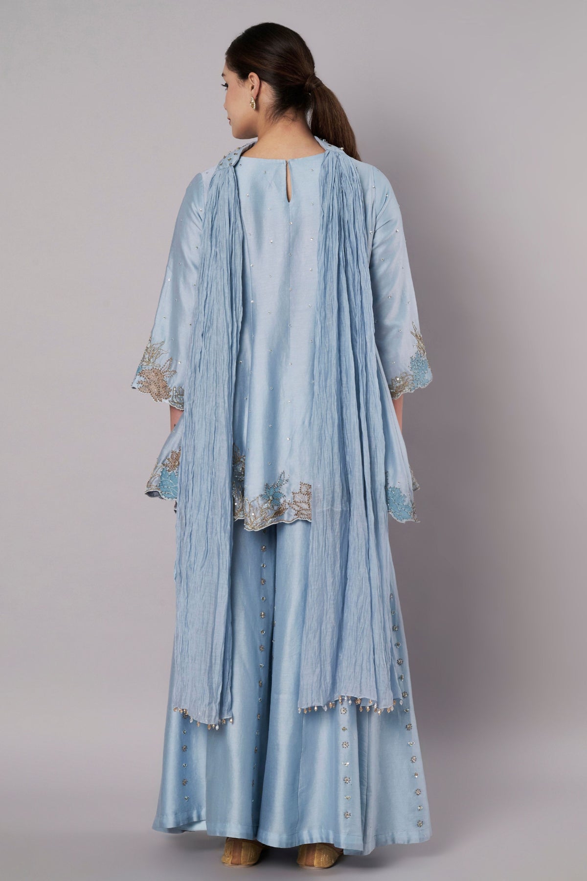 Meadow Dusty Blue Sharara Set