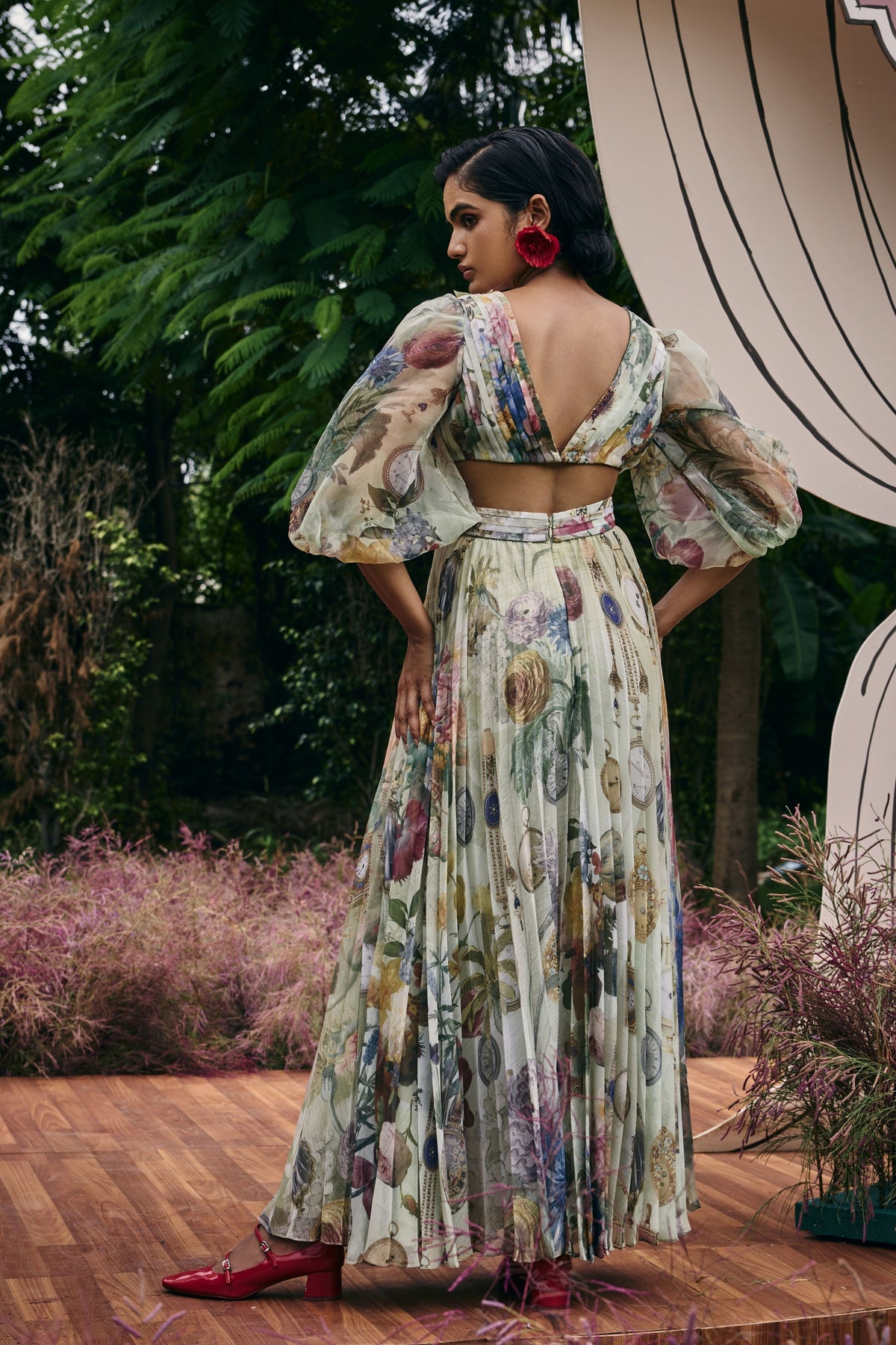 Antiquity Crossover Pleated Maxi