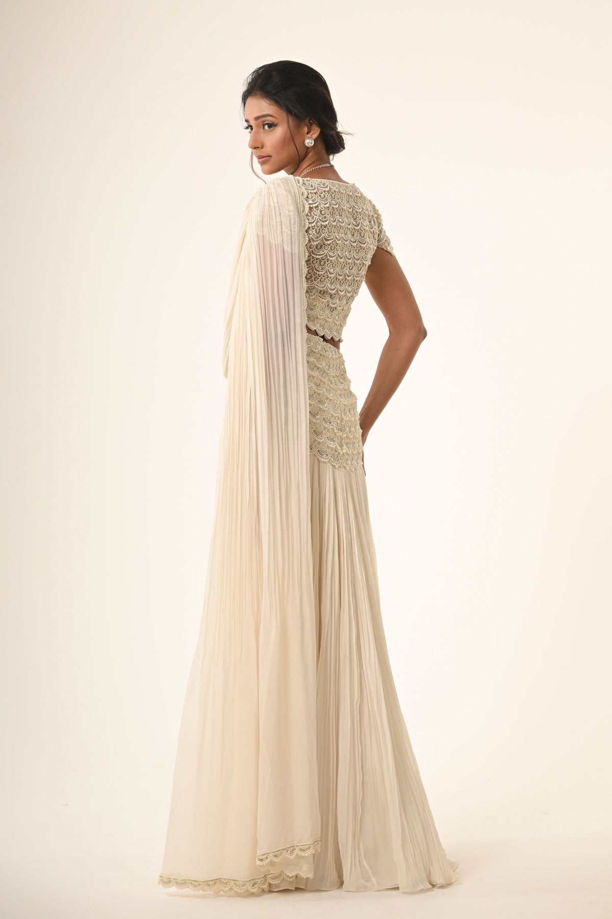Celeste Scallop Saree Set