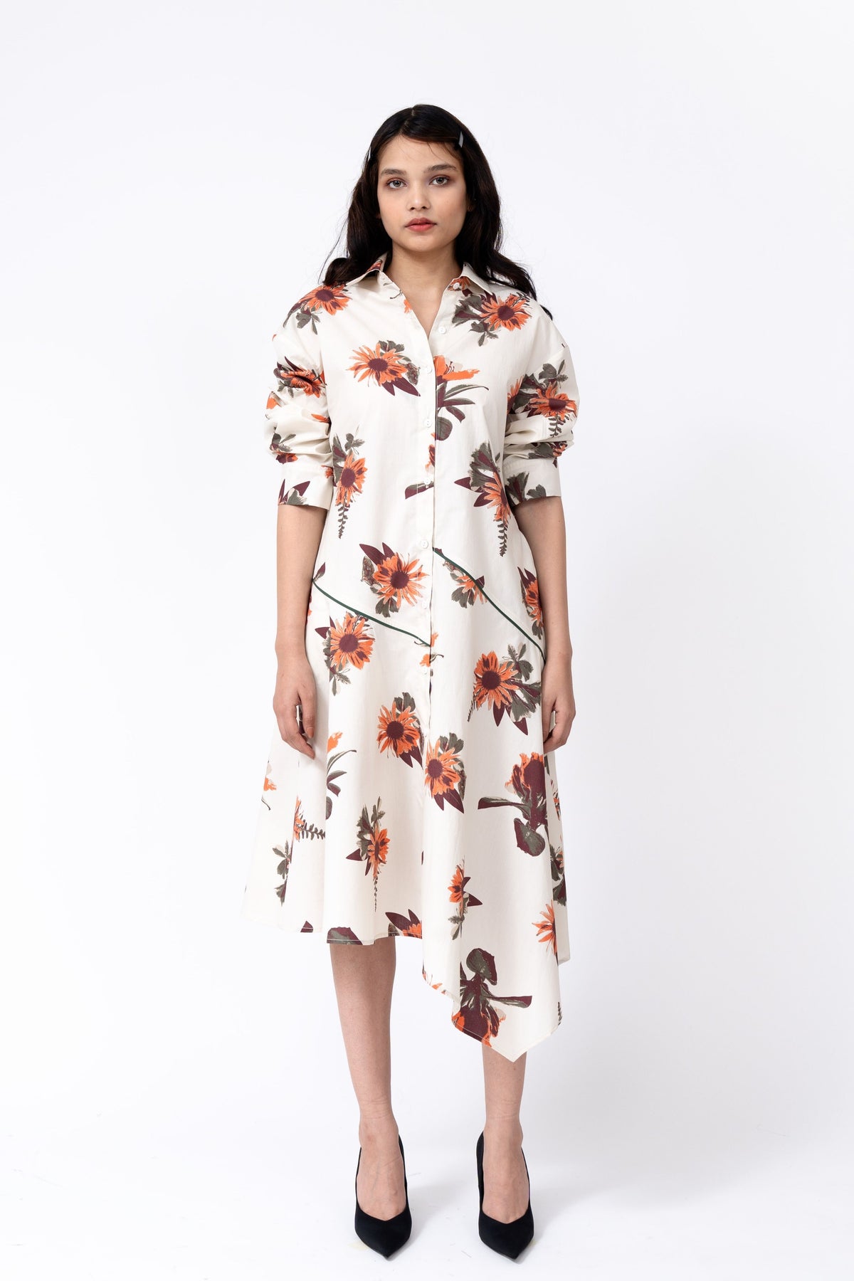 Bouquet Slide Shirt Dress