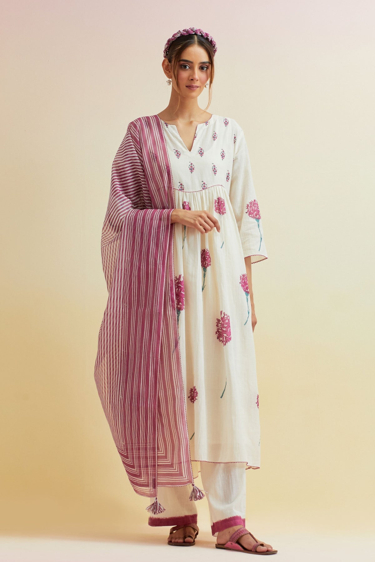 Off White Kurta Set