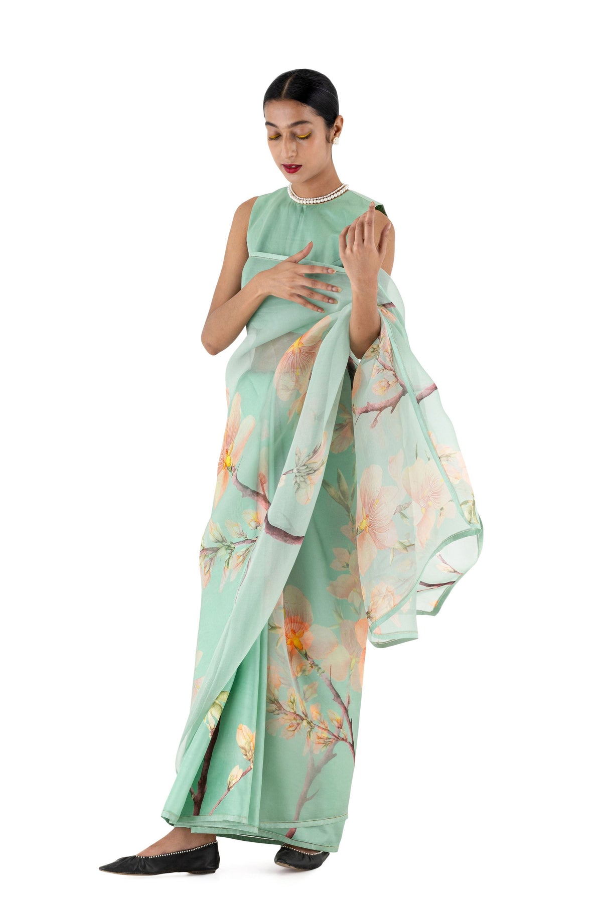 Agati Pale Blue Saree