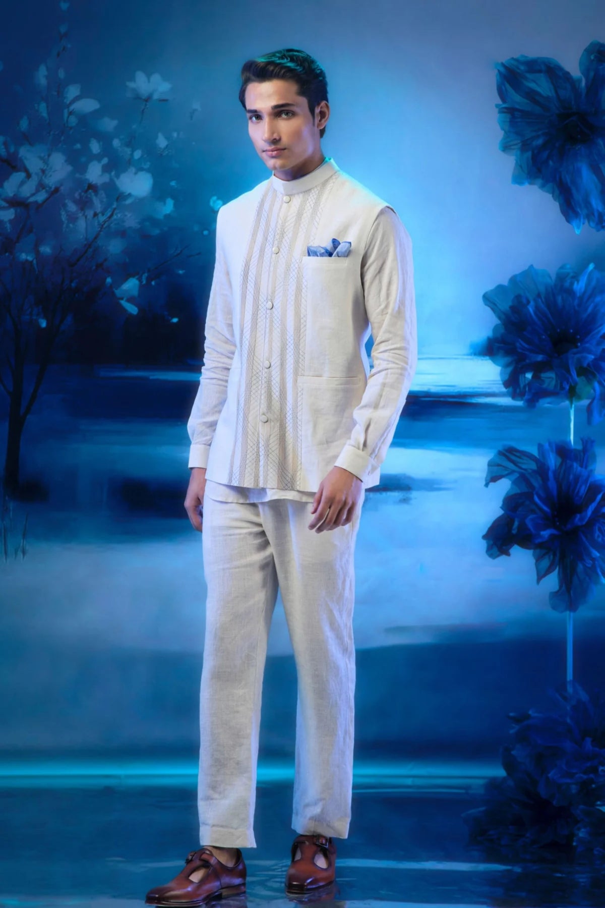 Ivory Nehru Jacket Set