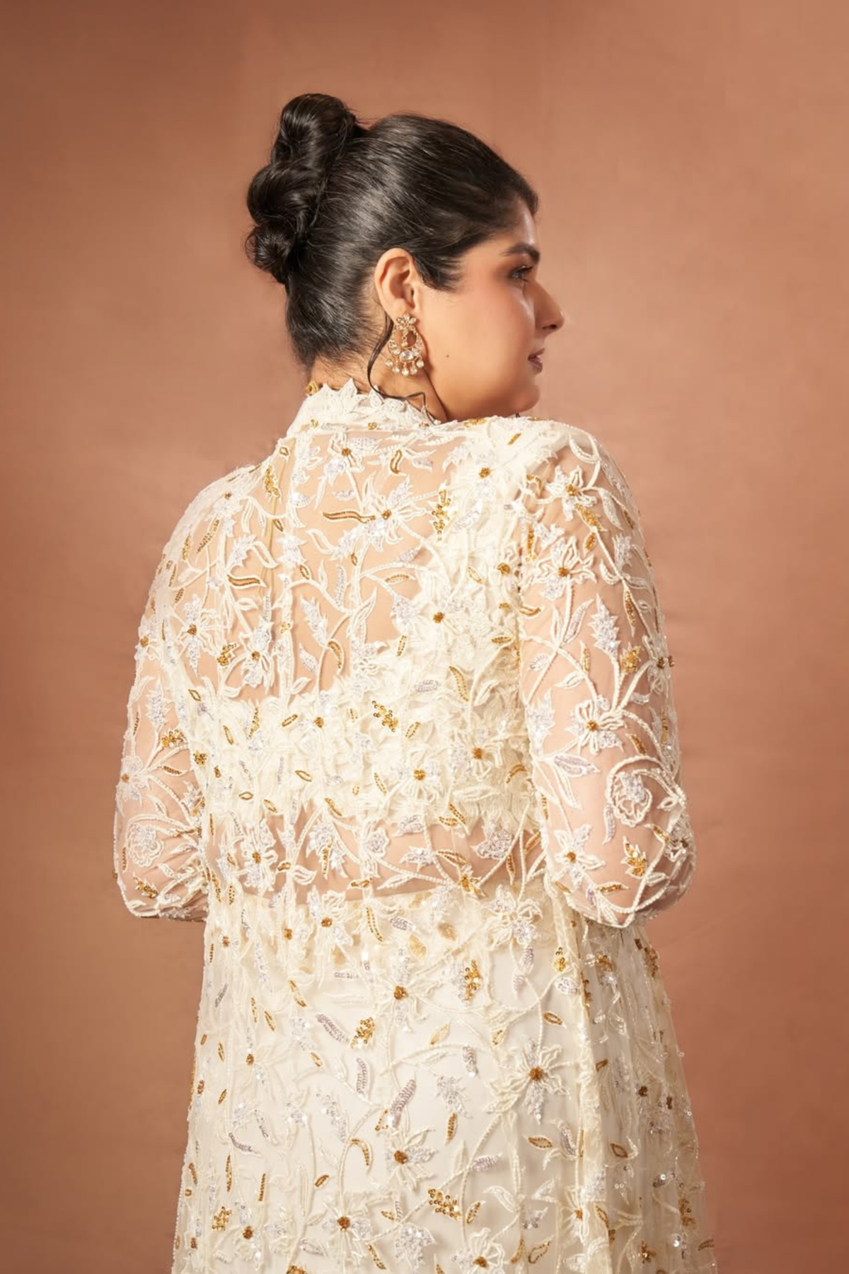 Anshula Kapoor in Moon Indo Western Jacket Set