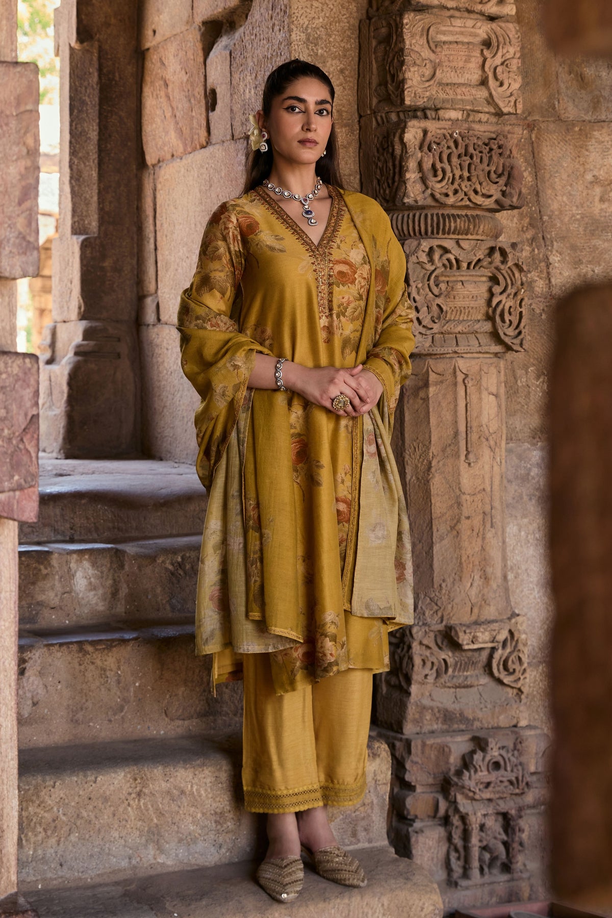 Zainab Yellow Kurta Set