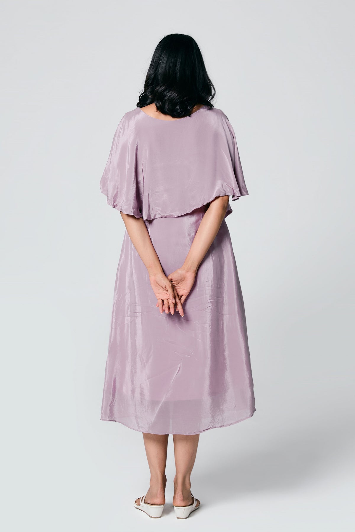 Lilac Midi- Bow Dress