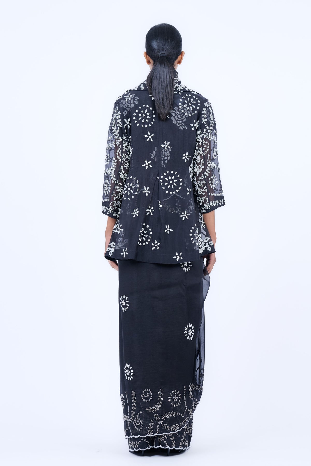 Beadwork Jacket in Silk Organza