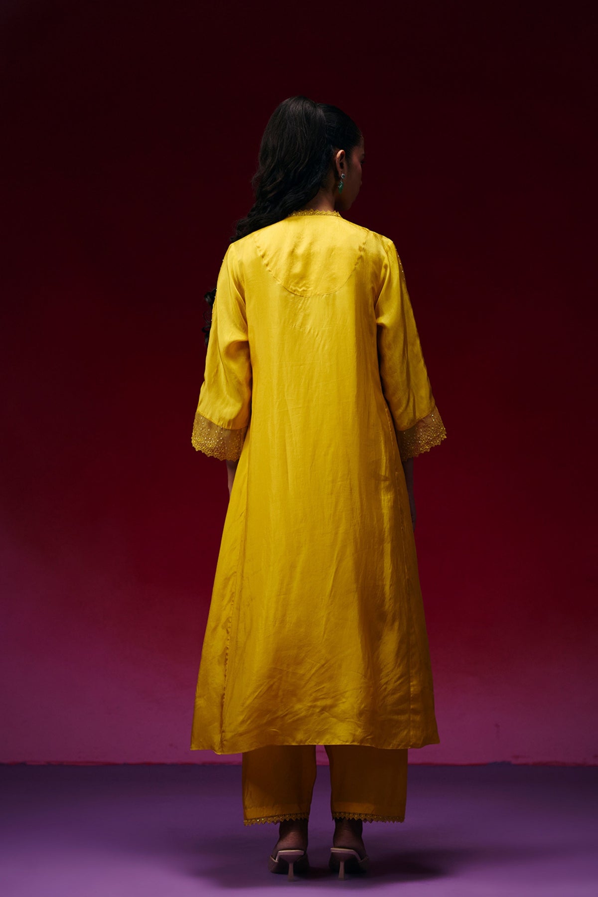Amber Floral Embroidered Kurta Set