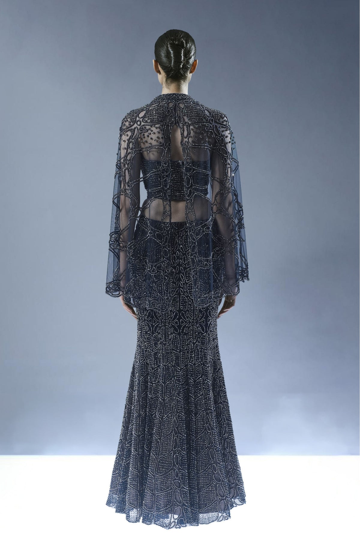 Sapphire Veil Lehenga Set