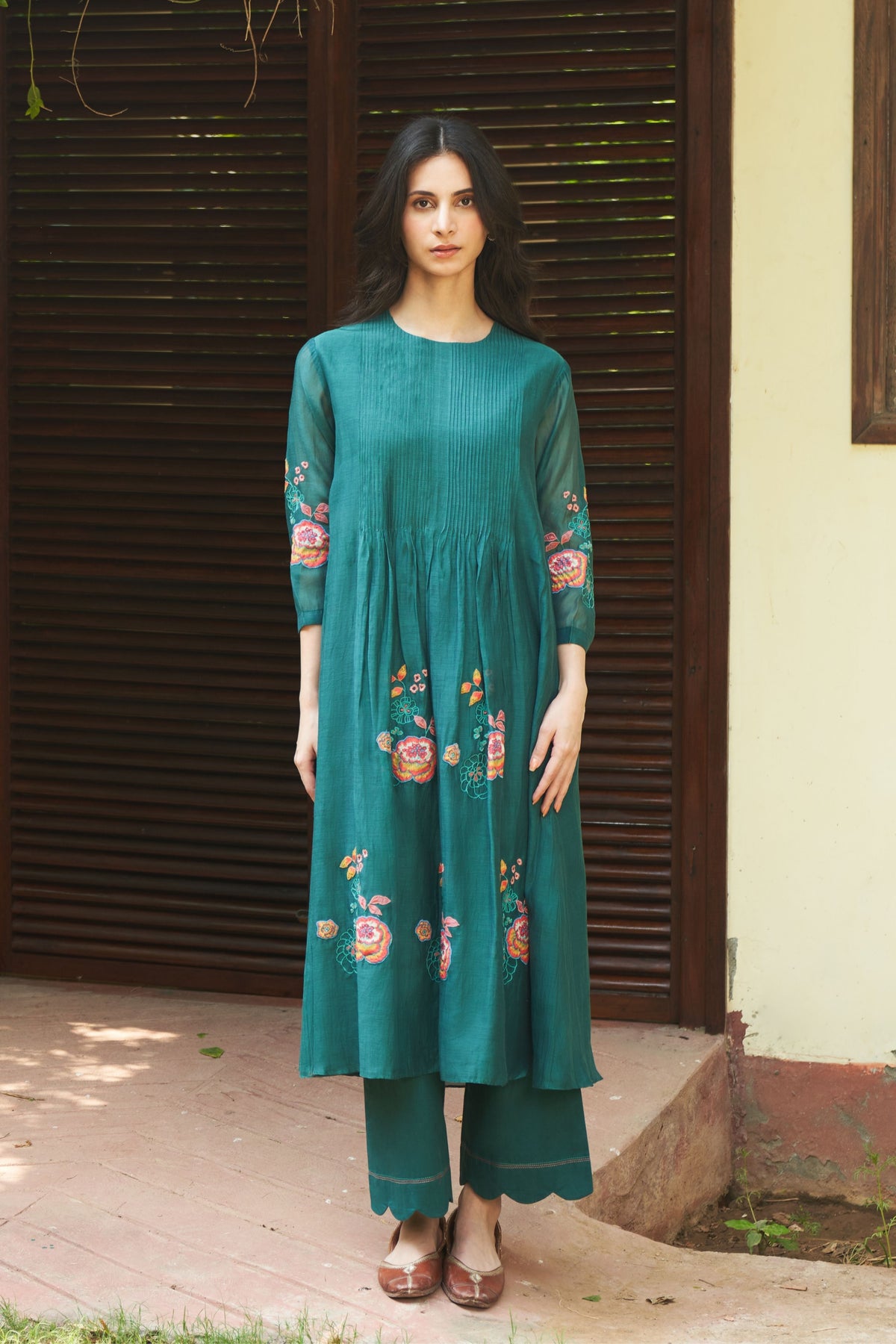 Emerald Floral Kurta