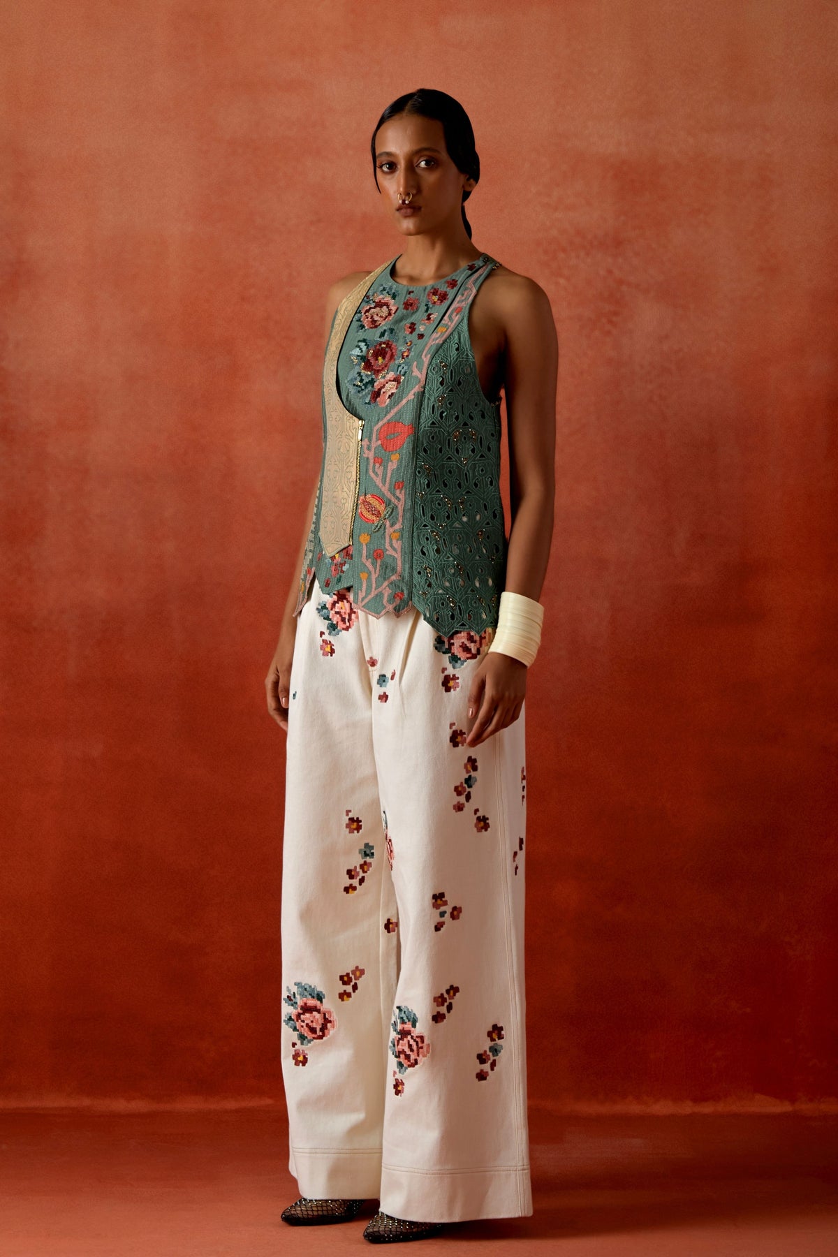 Angrakha Denim Co-ord Set