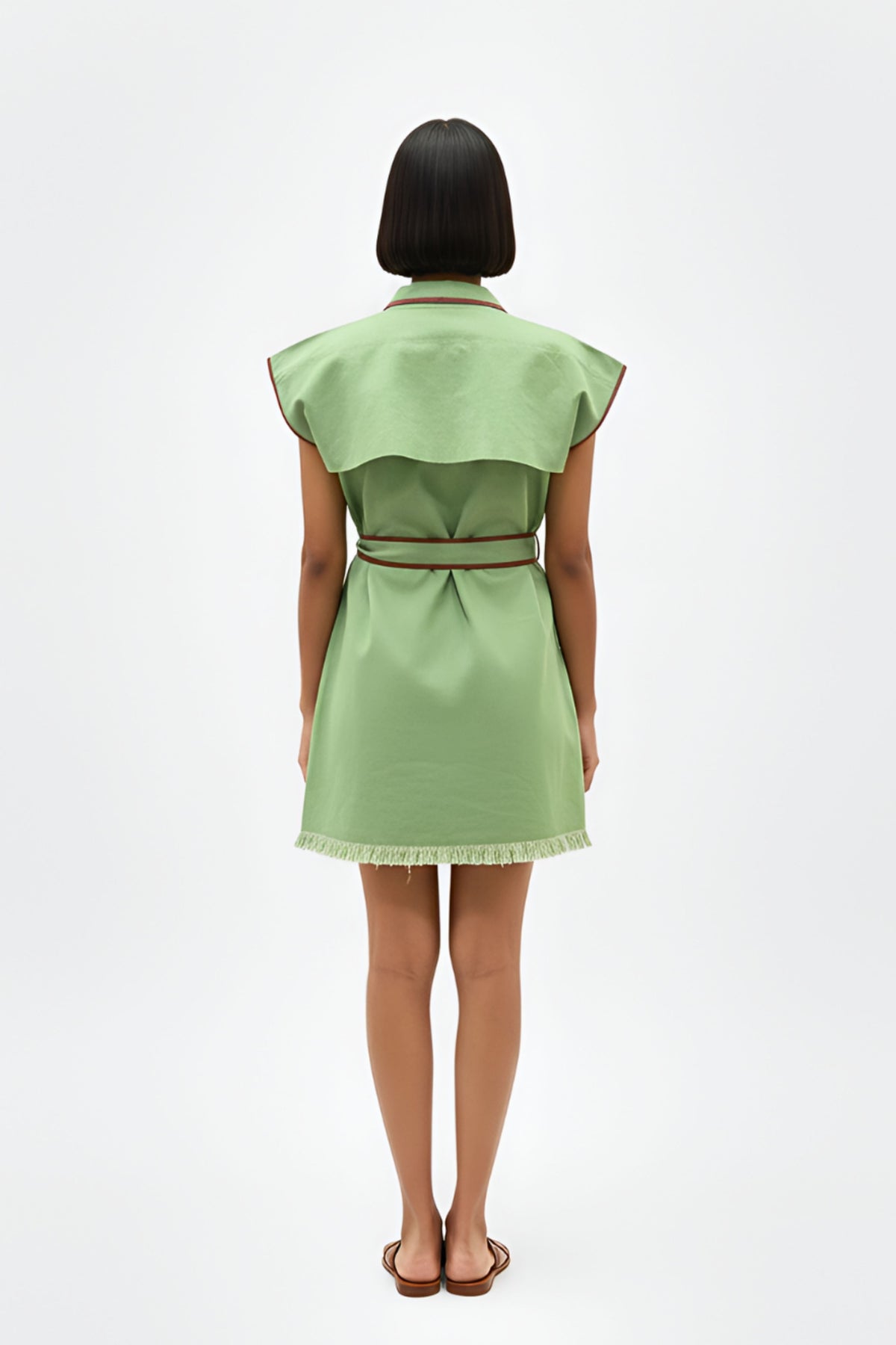 Asparagus Green Short Dress