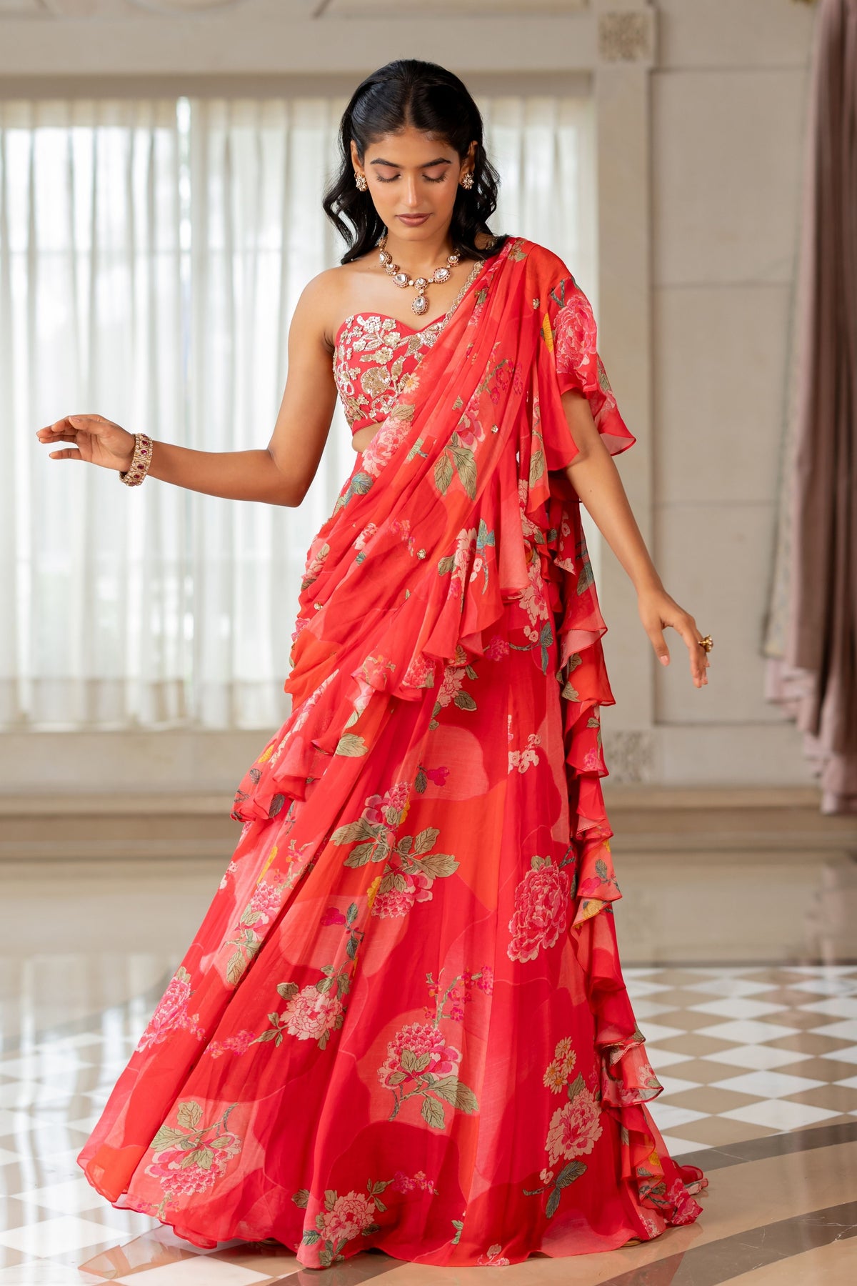 Tatiana Drape Saree Set