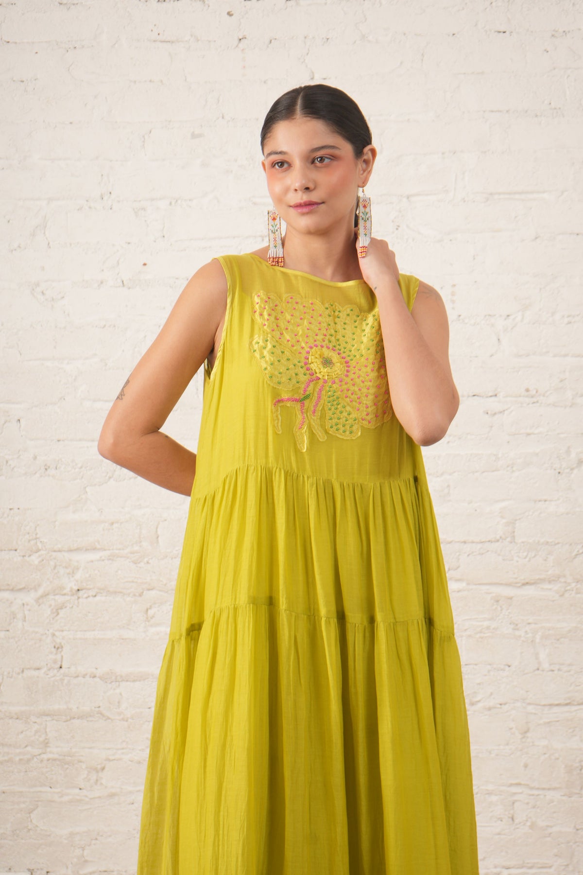 Lime Wildflower Dress