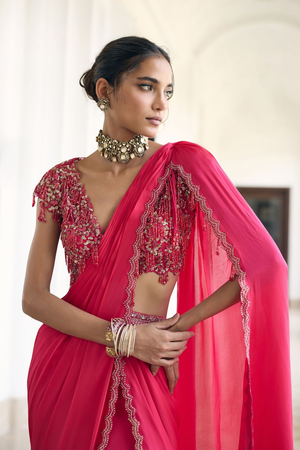 Lantana Draped Saree Set