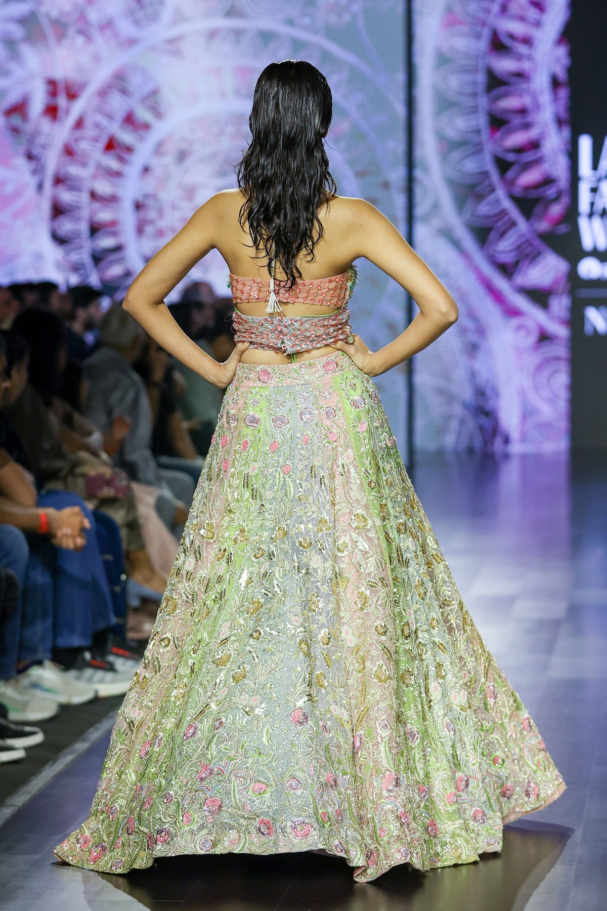 Satrangi Swarna Lehenga With Corset