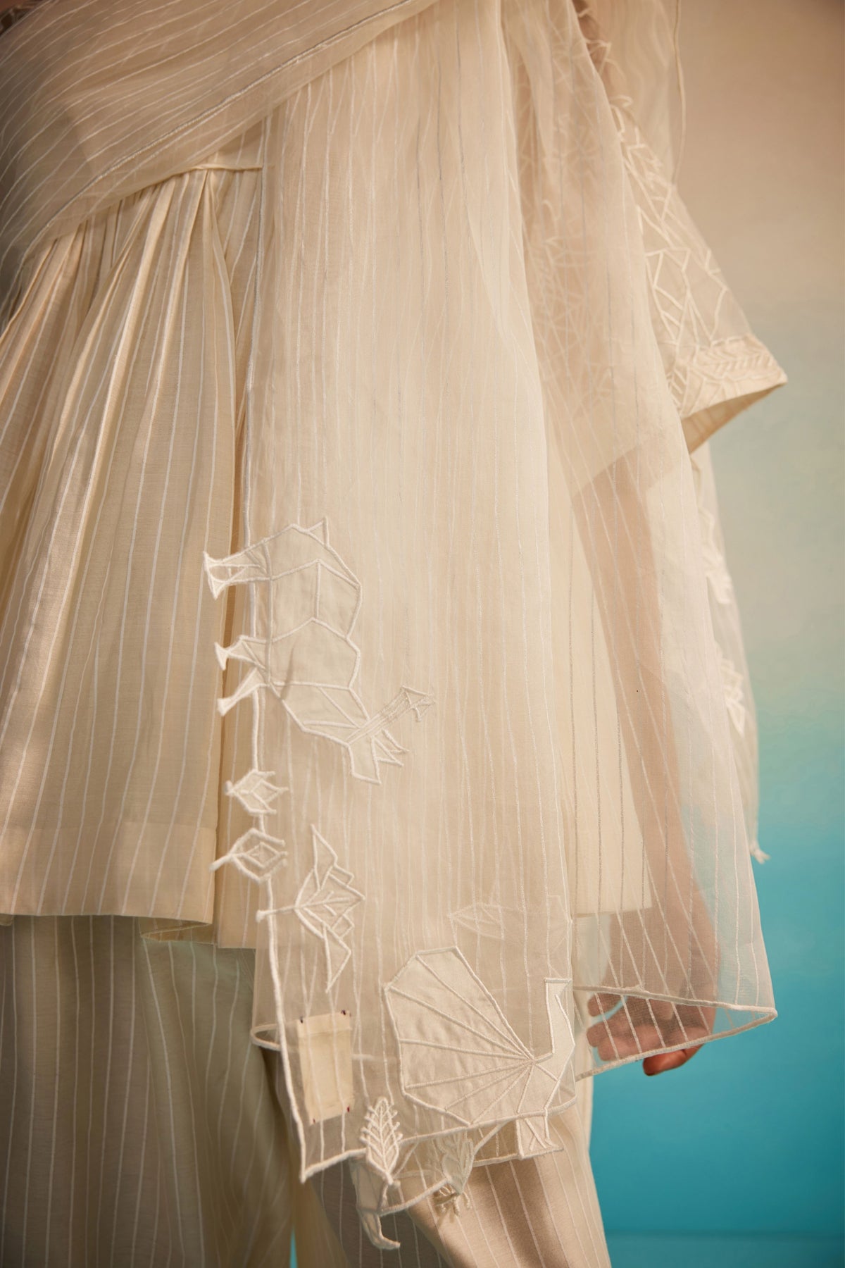 Kessho Organza Appliqué Dupatta