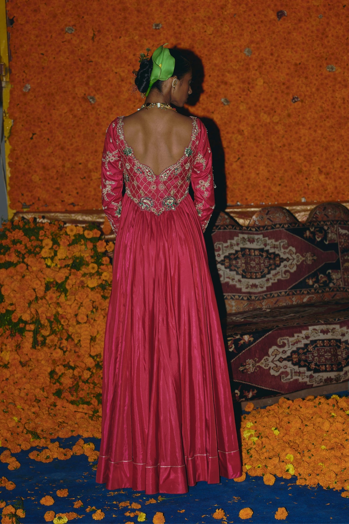 Pink  Anarkali Set