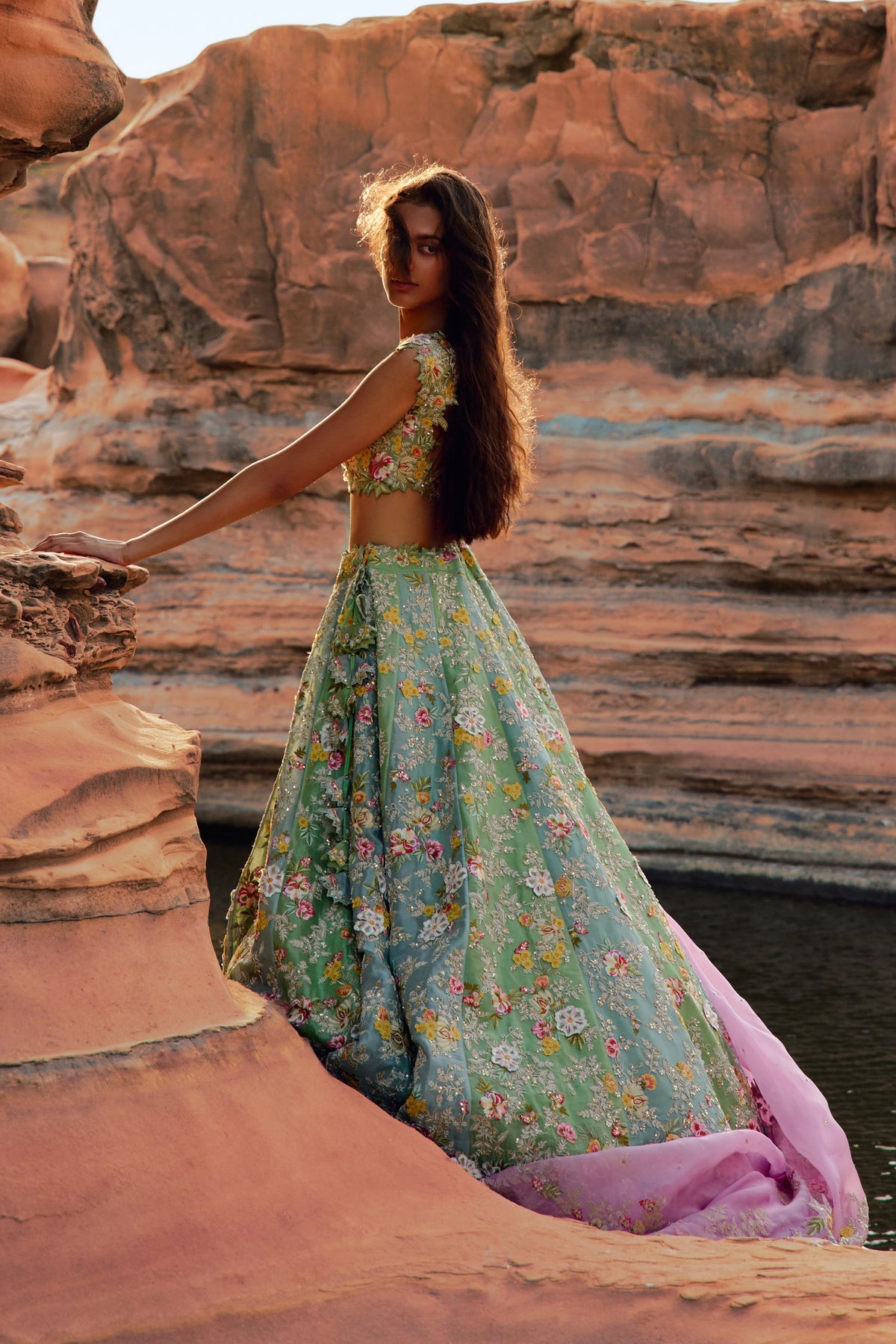 Tri Color Lehenga Set