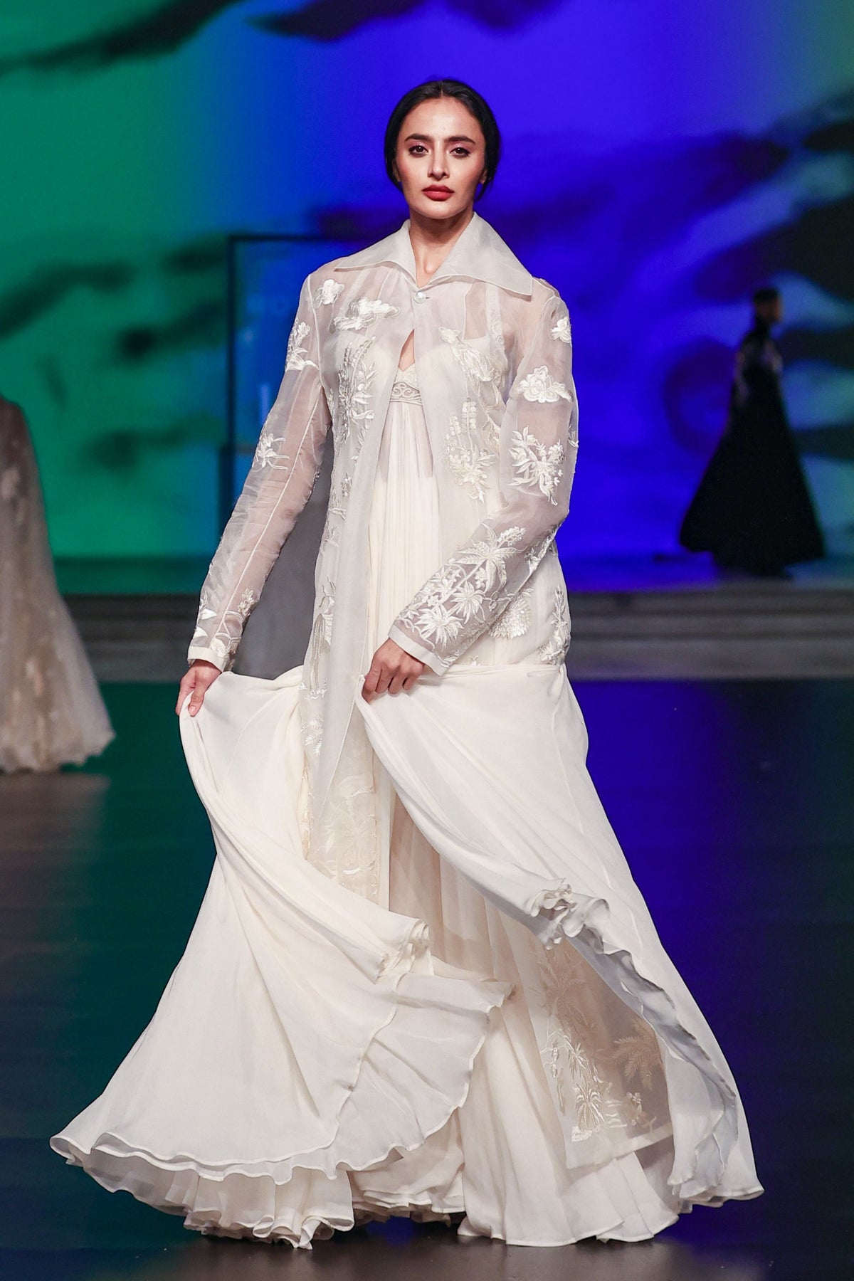 Chanderi Chiffon Anarkali Set