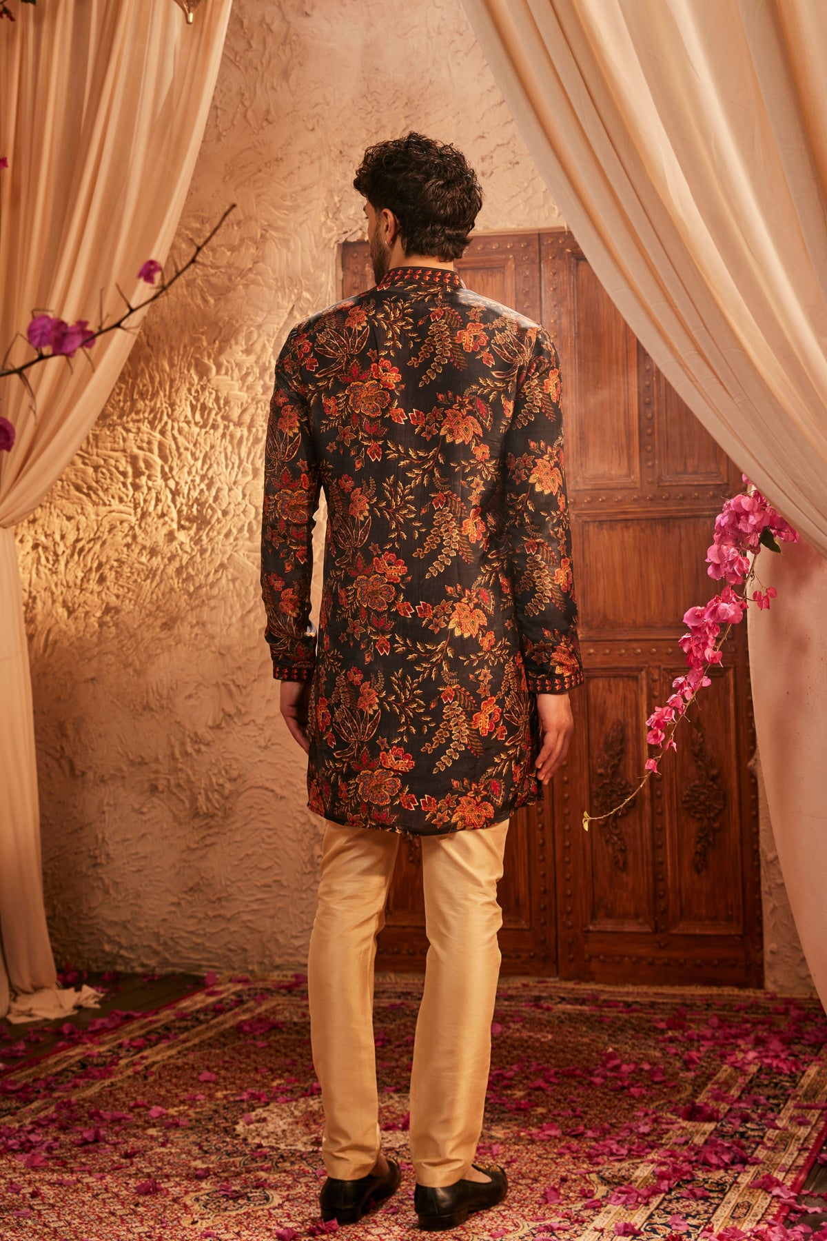 Marc Regal Black Mens Kurta