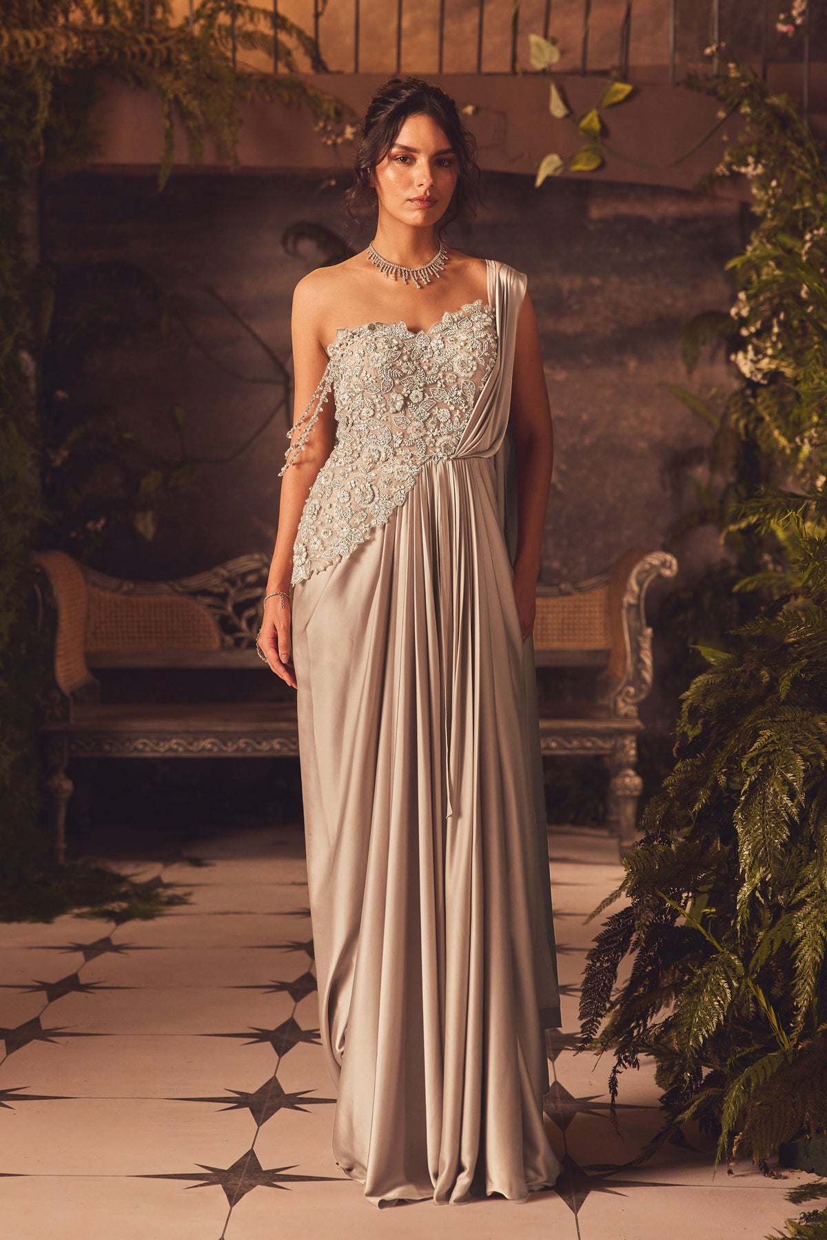 Sterling Draped Gown