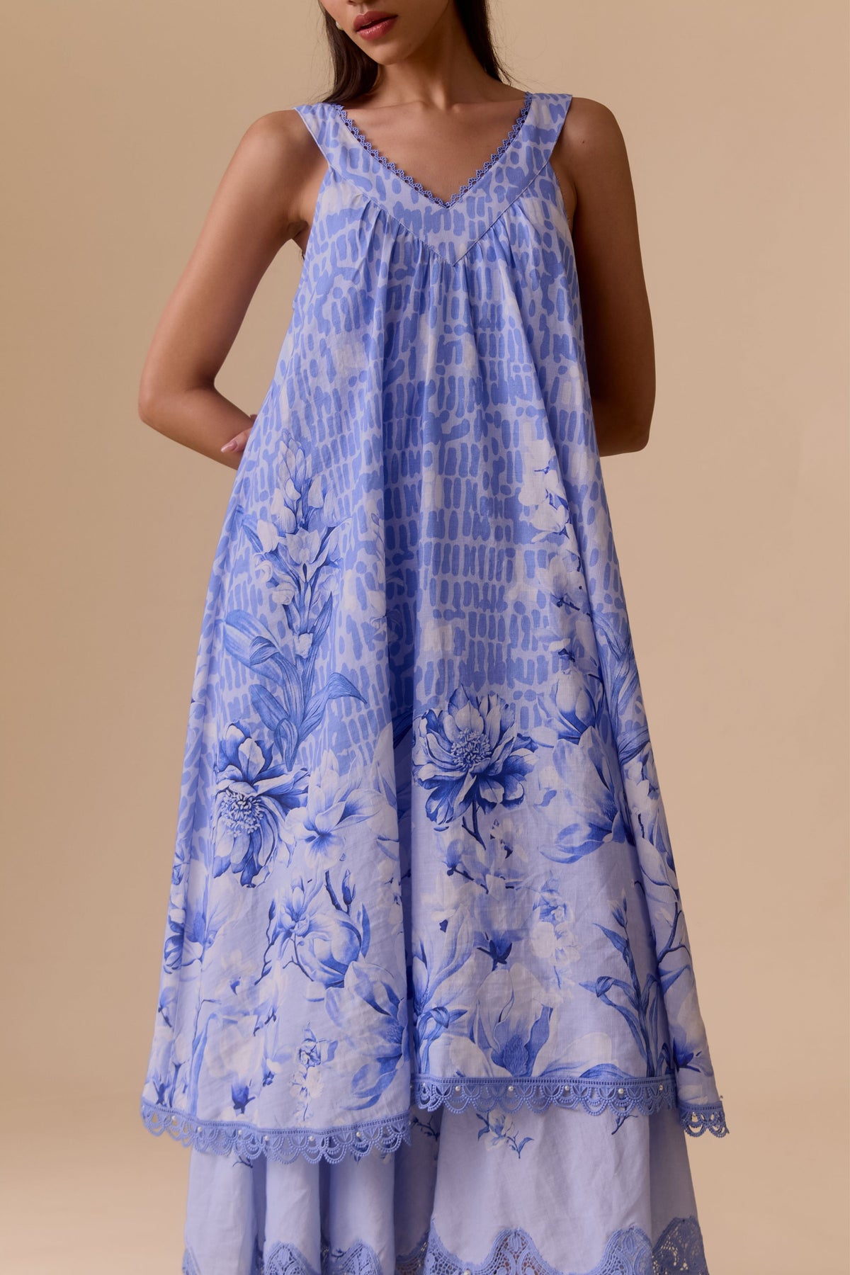 Irene Blue Print Dress