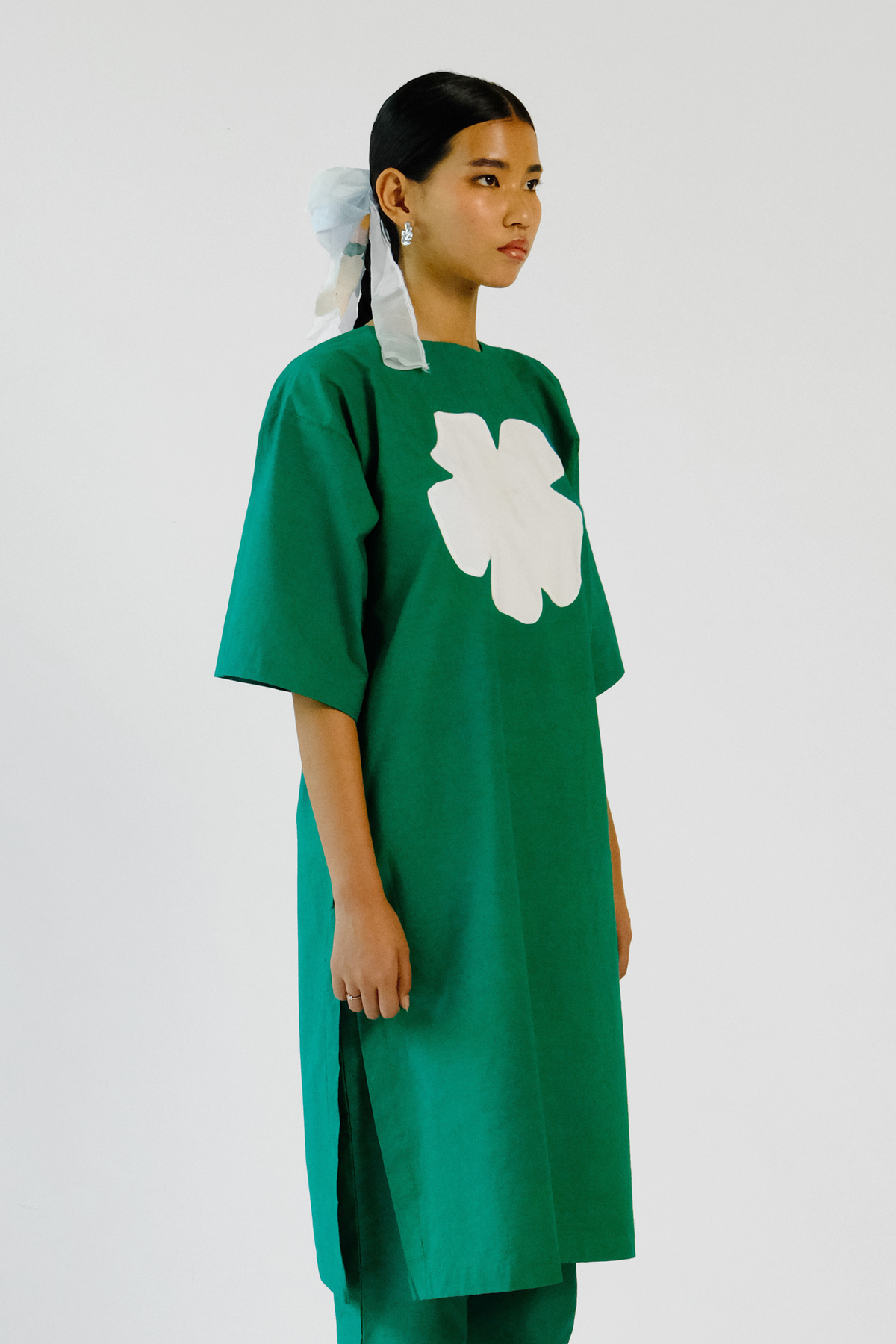 Green Applique Tunic Set