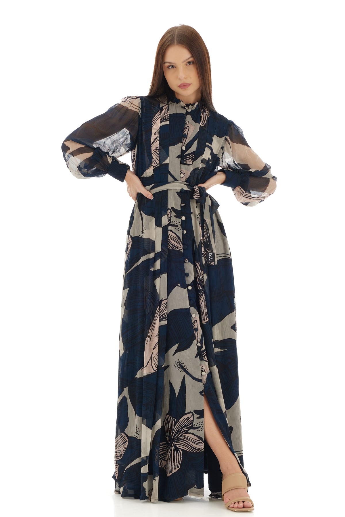 Blue and White Shirt Dress