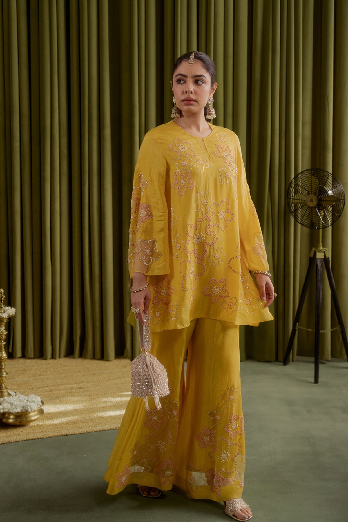 Mango Embroidered Sharara Set