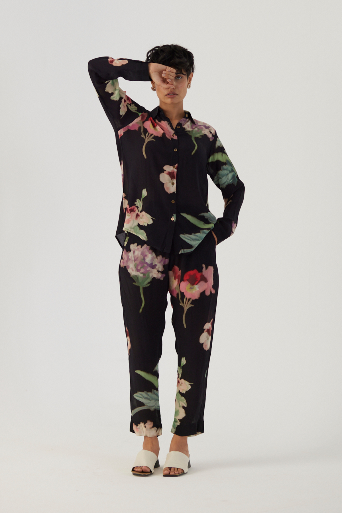 Juliet Black Crepe Co-Ord Set