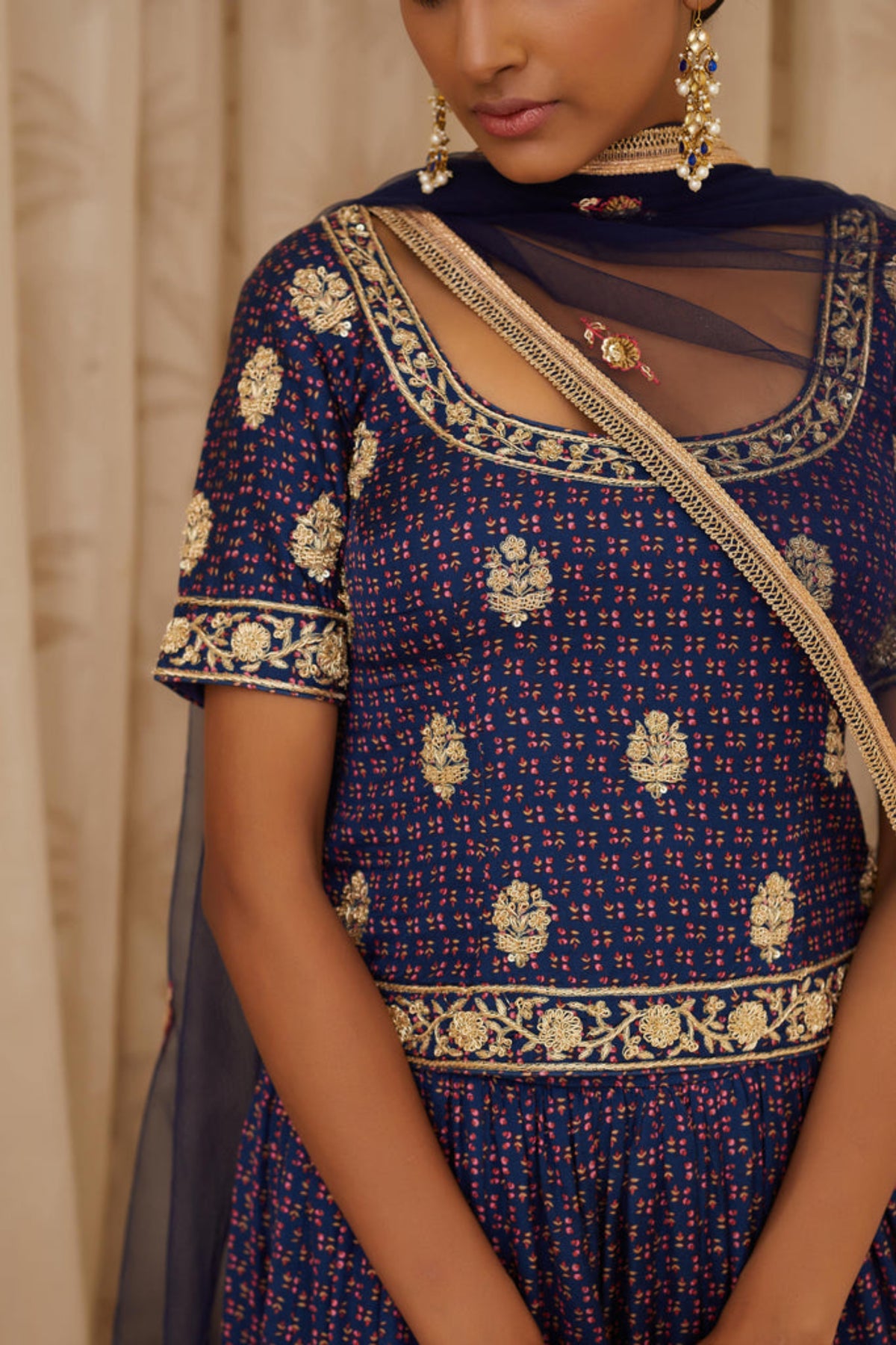 Blue lehenga set