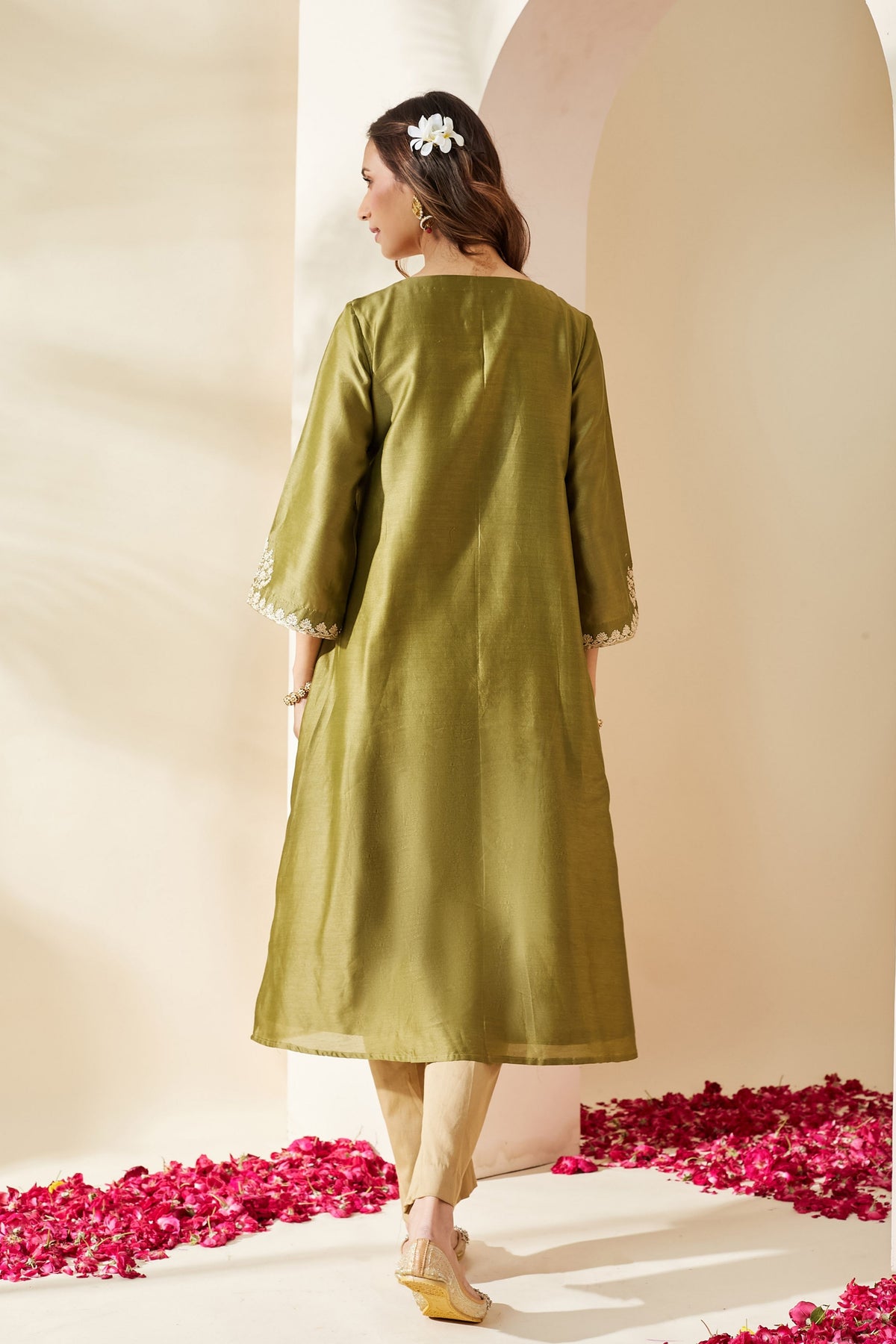 Olive Green Mehreen Kurta Set