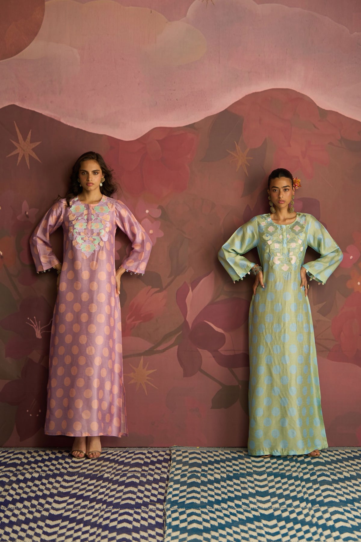 Mint Green Dune Kaftan
