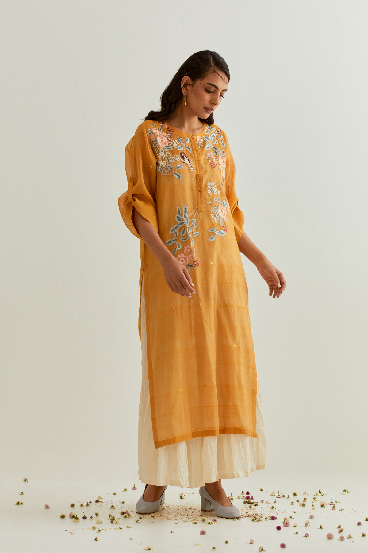 Mustard Kurta Set