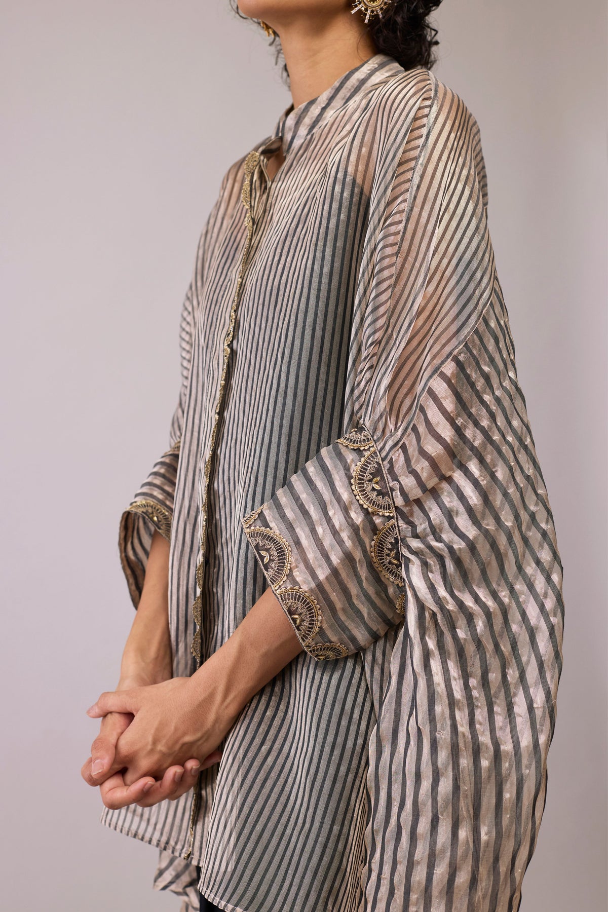 Manya Black Stripe Kaftan