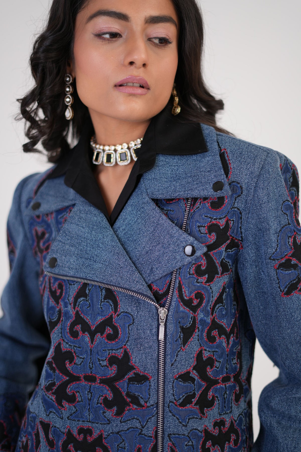 Artful Denim Statement Jacket